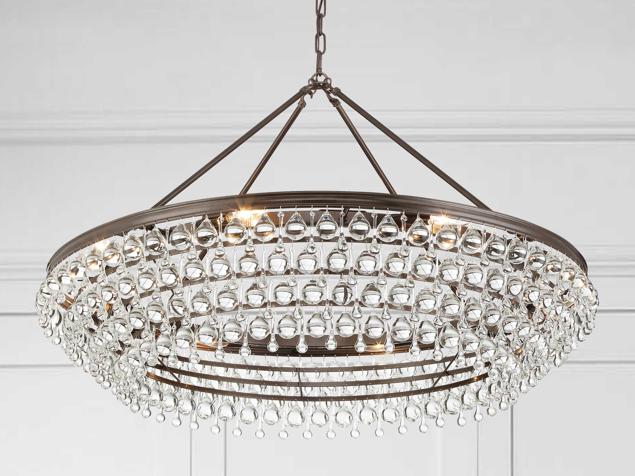 Crystorama Calypso 8-Light Vibrant Bronze Crystal Glass Chandelier