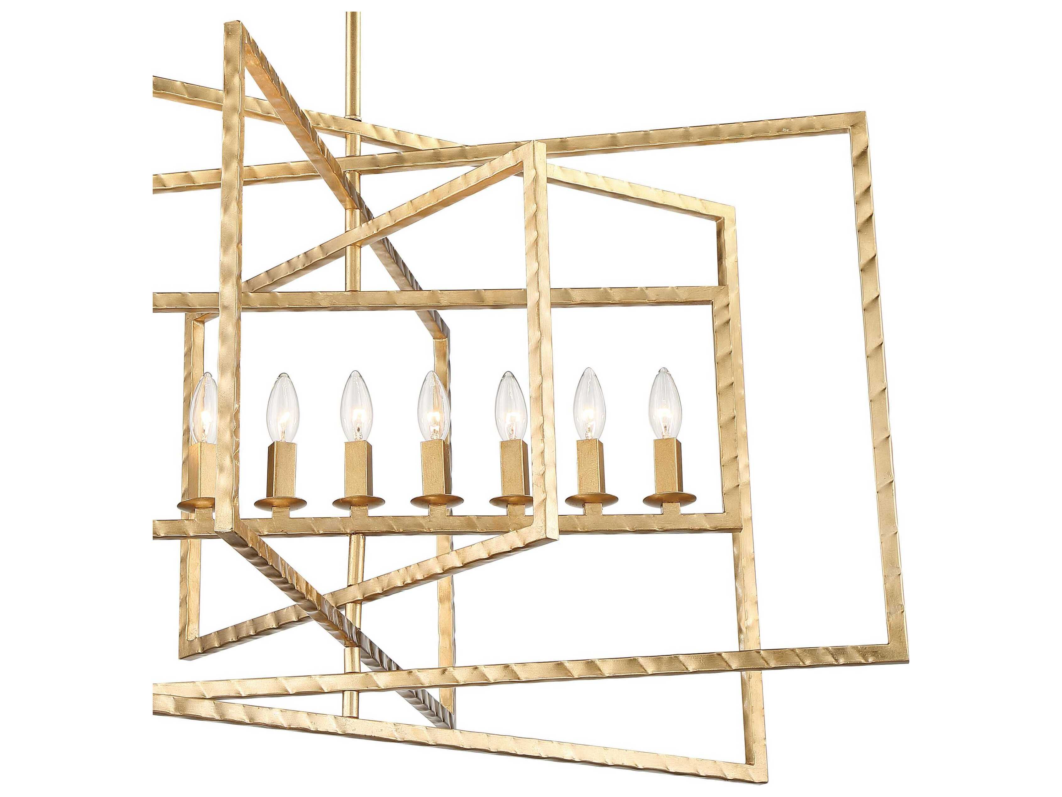Crystorama Capri 9-Light Antique Gold Candelabra Chandelier