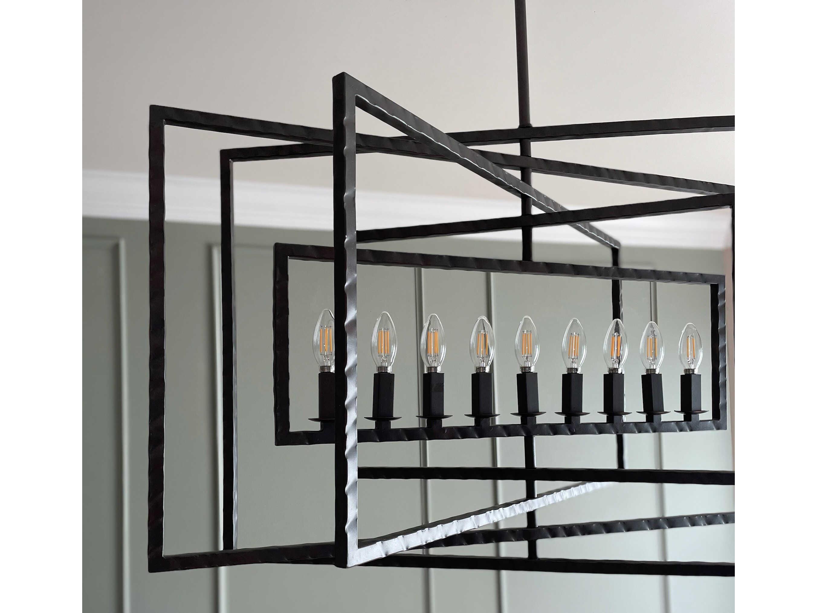 Crystorama Capri 9-Light Raw Steel Candelabra Chandelier