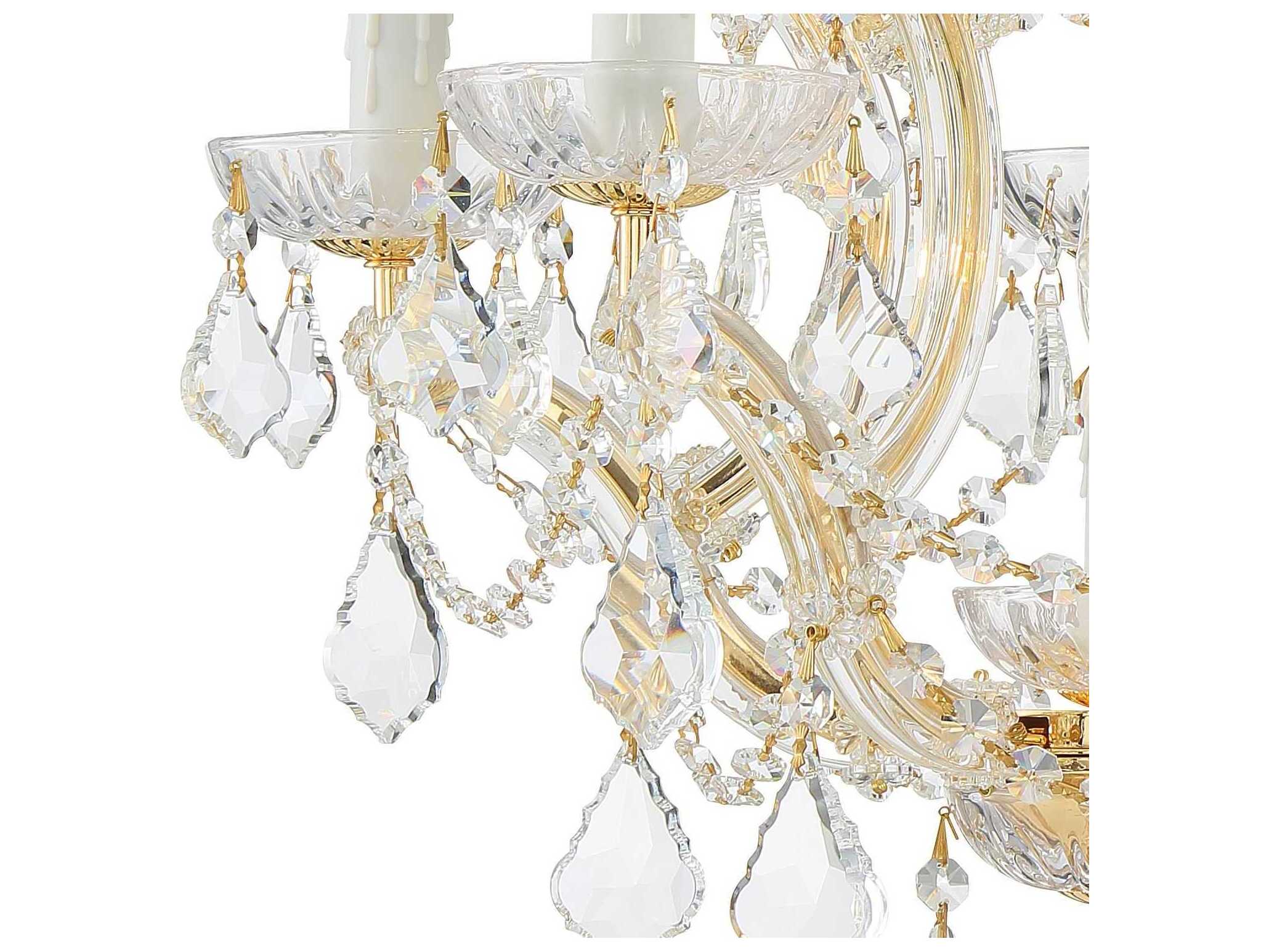 Crystorama Maria Theresa 6-Light Chrome Crystal Candelabra Chandelier