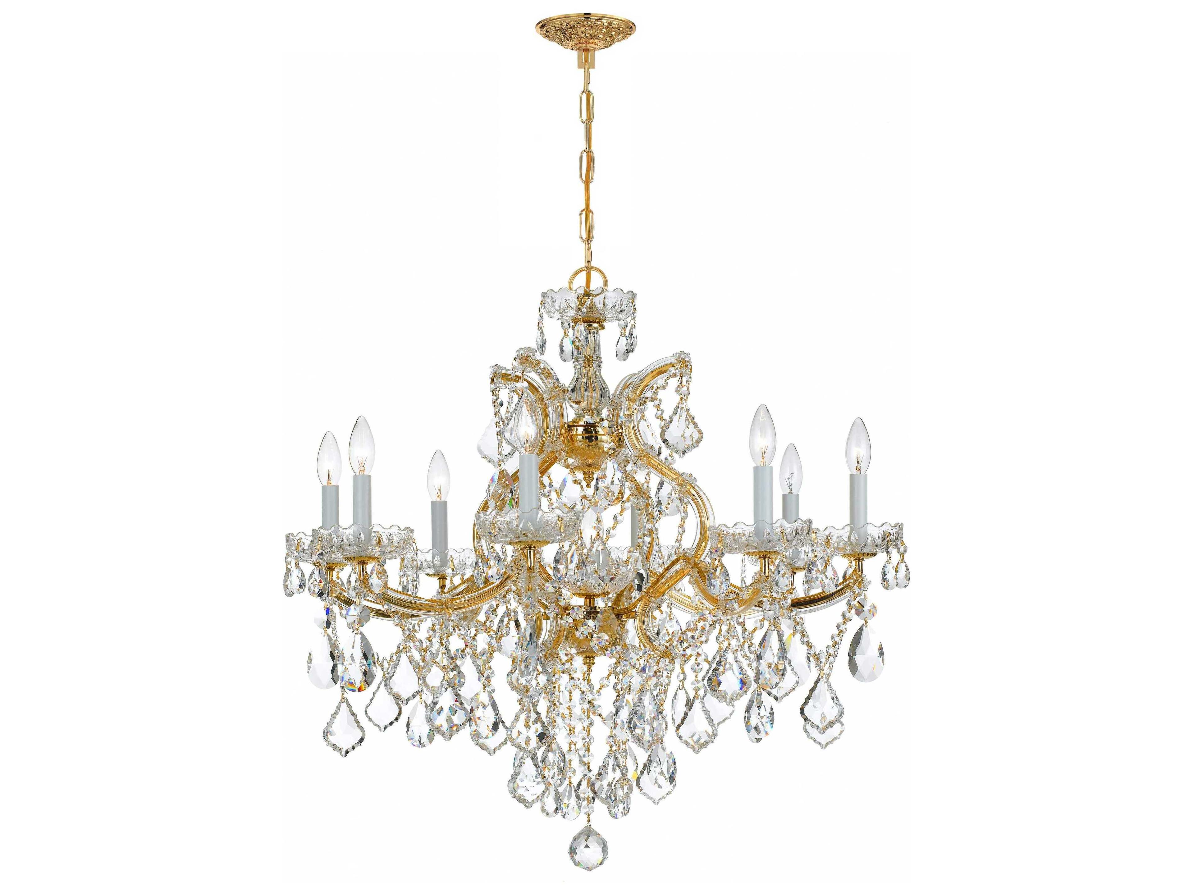 Crystorama Maria Theresa 9-Light Chrome Crystal Candelabra Chandelier