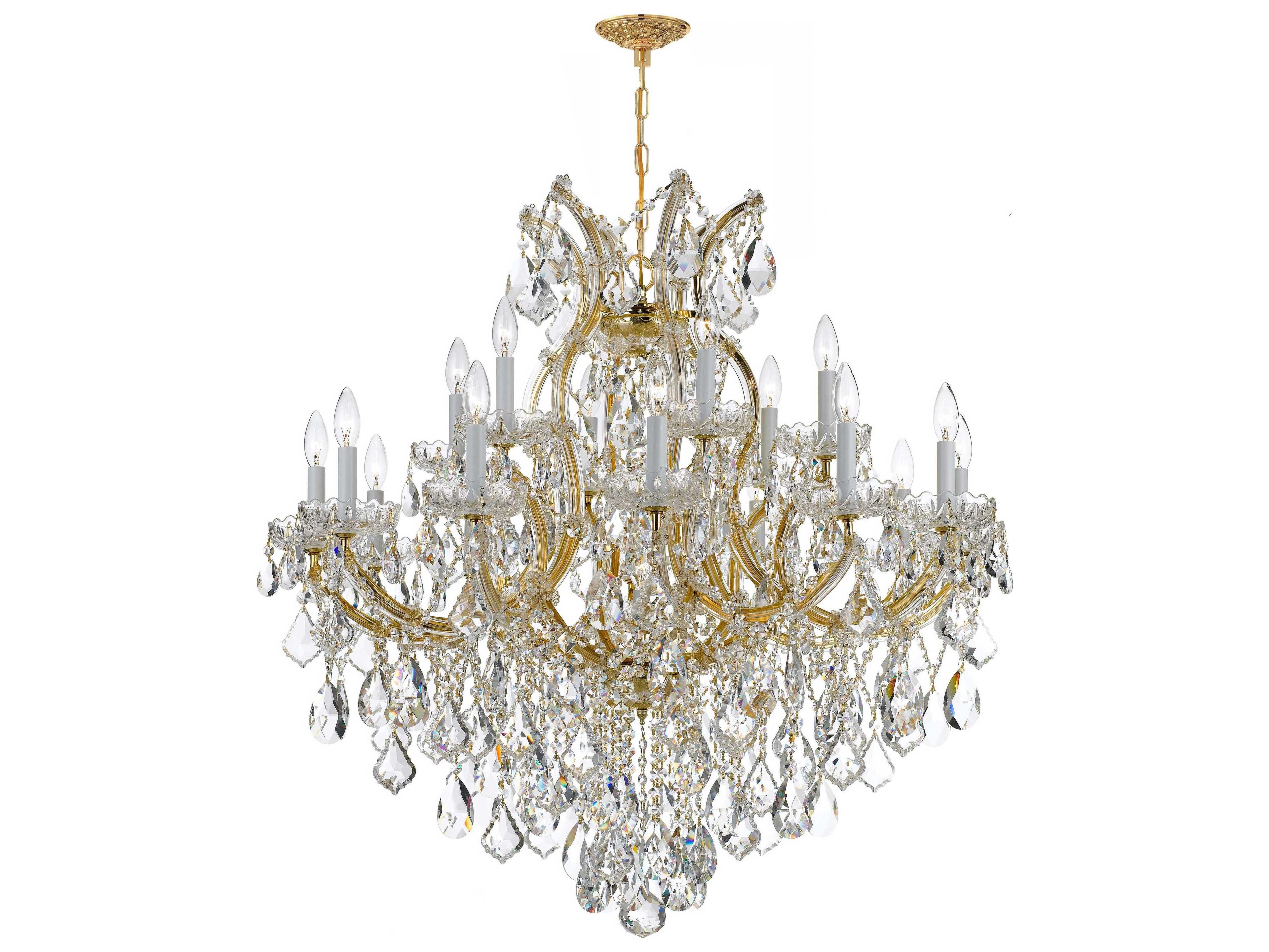 Crystorama Maria Theresa 19-Light9-Light Chrome Crystal Candelabra Chandelier