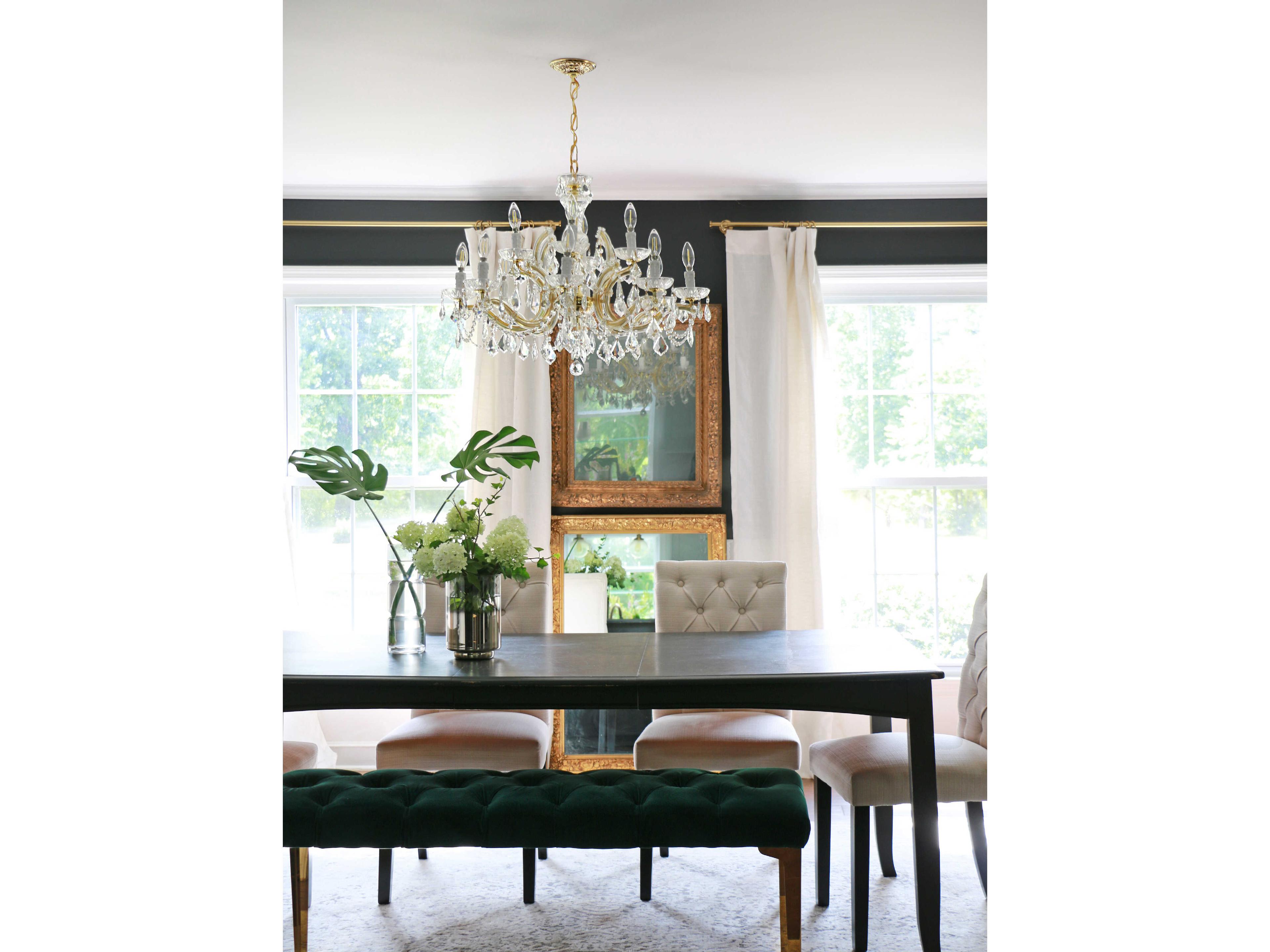 Crystorama Maria Theresa 12-Light Chrome Crystal Candelabra Chandelier