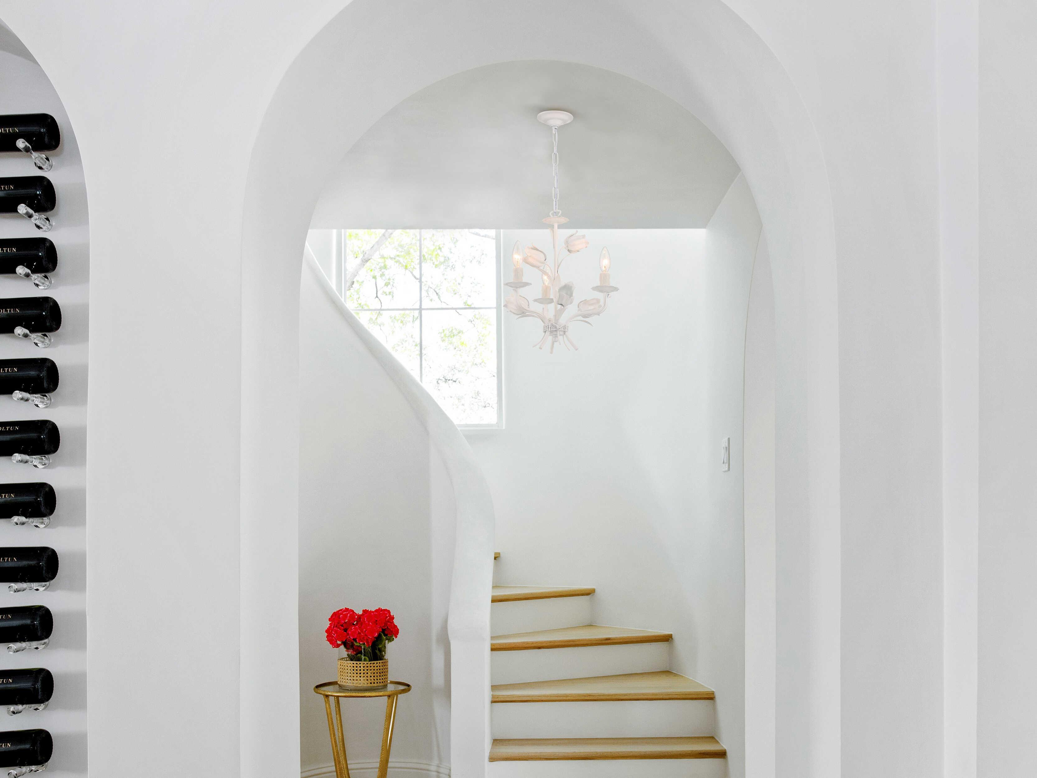 Crystorama Southport 3-Light Wet White Candelabra Chandelier