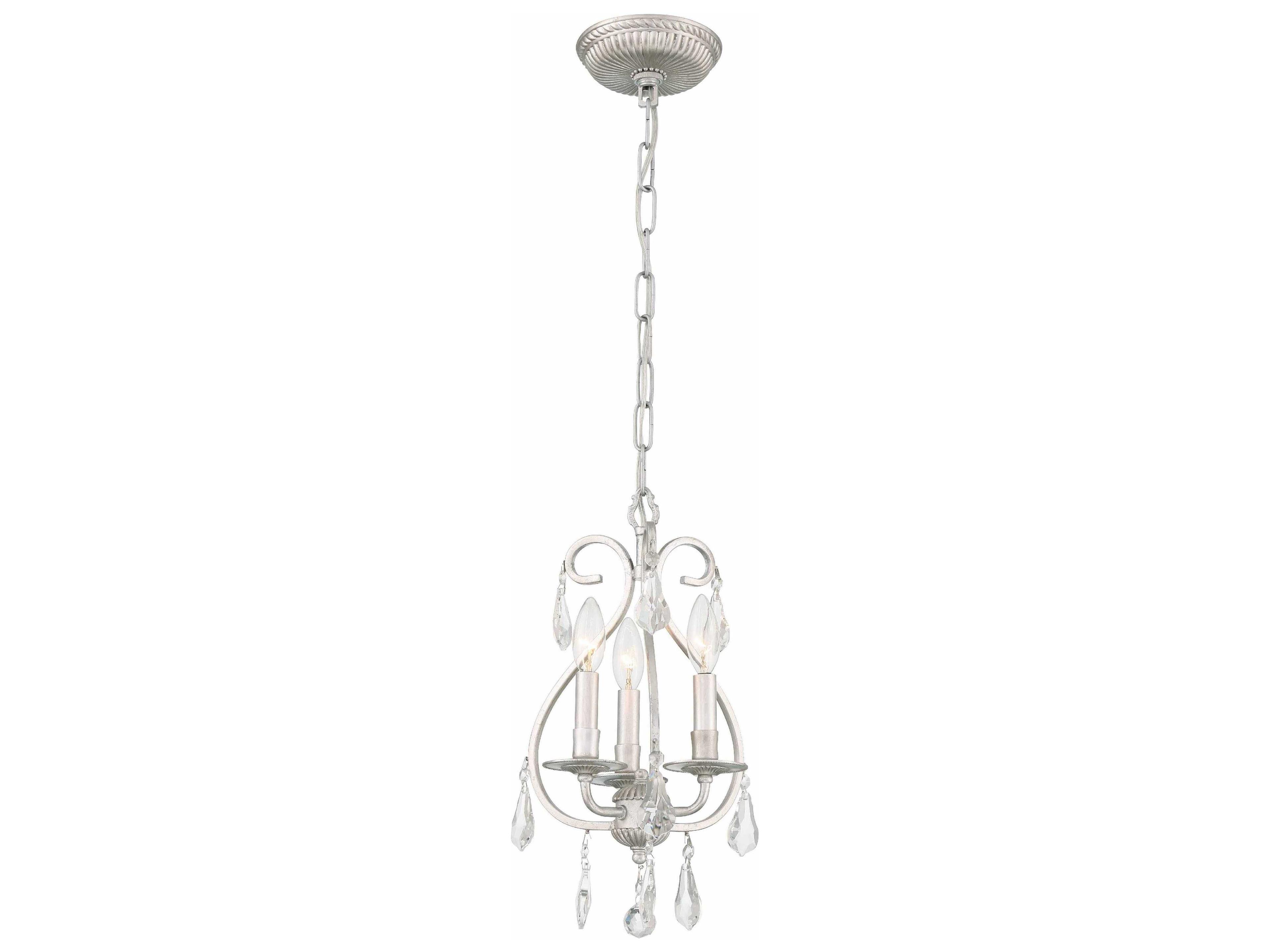 Crystorama Ashton 3-Light Bronze Crystal Candelabra Chandelier