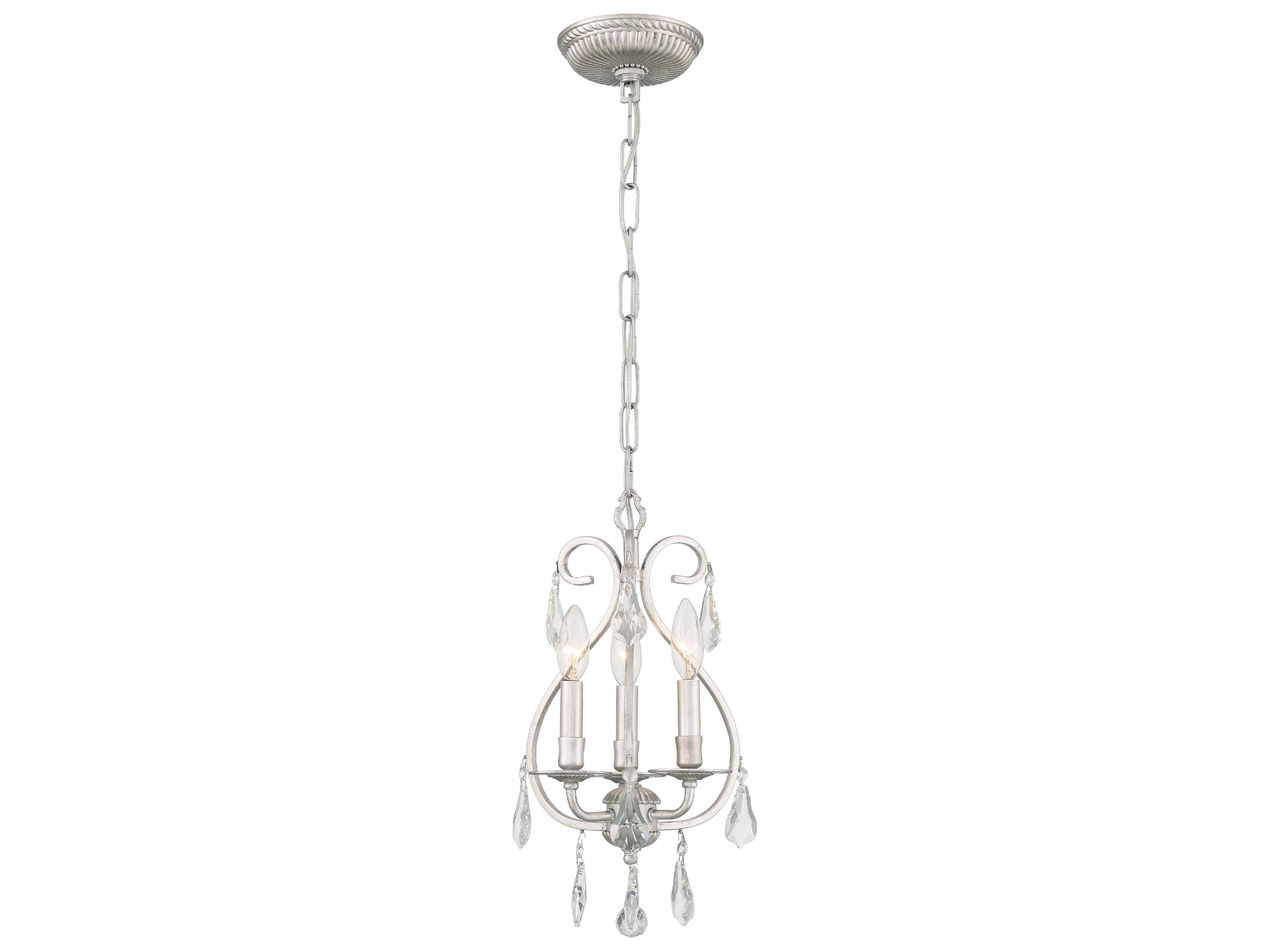 Crystorama Ashton 3-Light Bronze Crystal Candelabra Chandelier