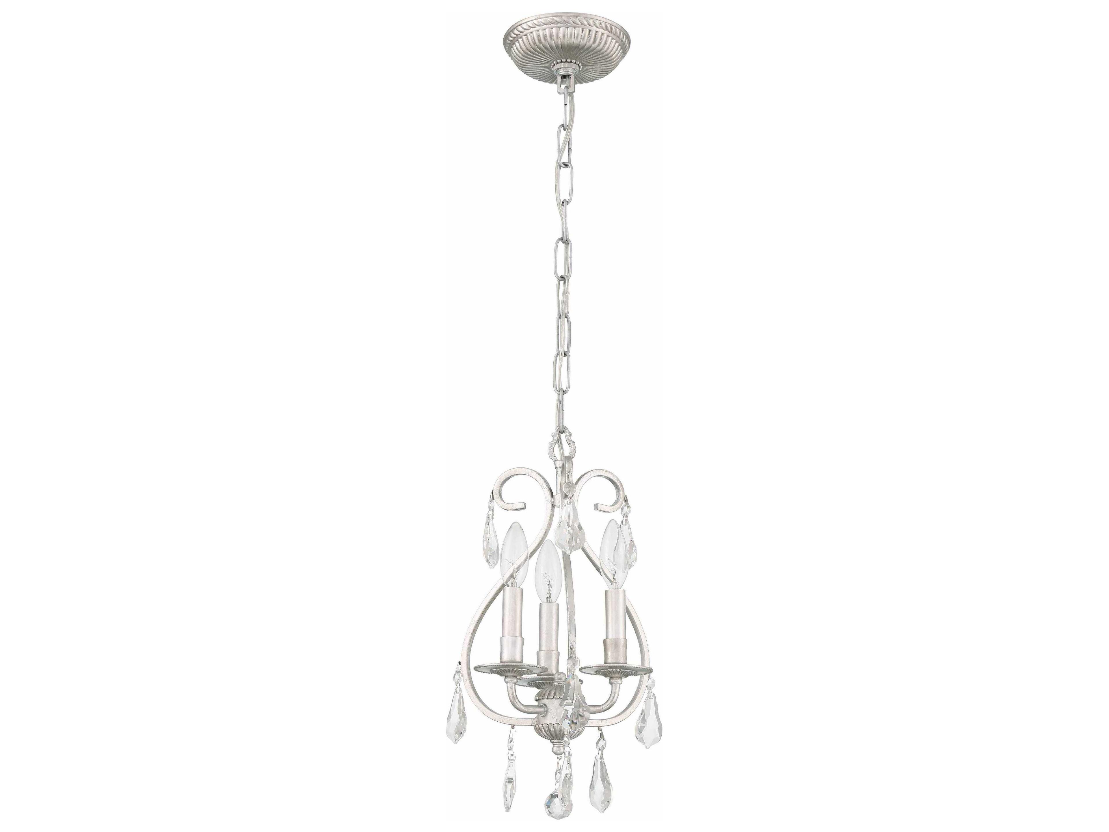 Crystorama Ashton 3-Light Bronze Crystal Candelabra Chandelier