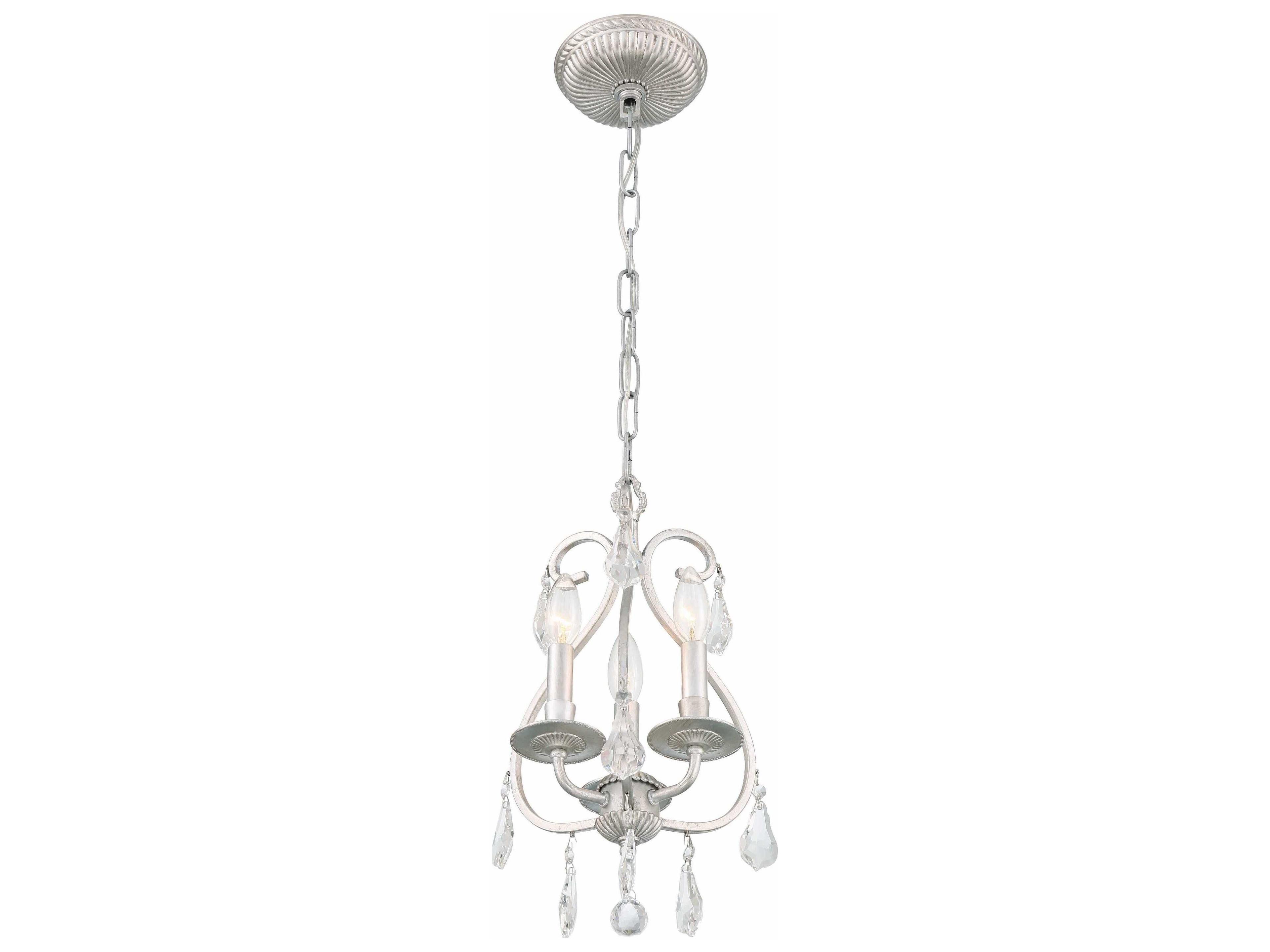 Crystorama Ashton 3-Light Bronze Crystal Candelabra Chandelier