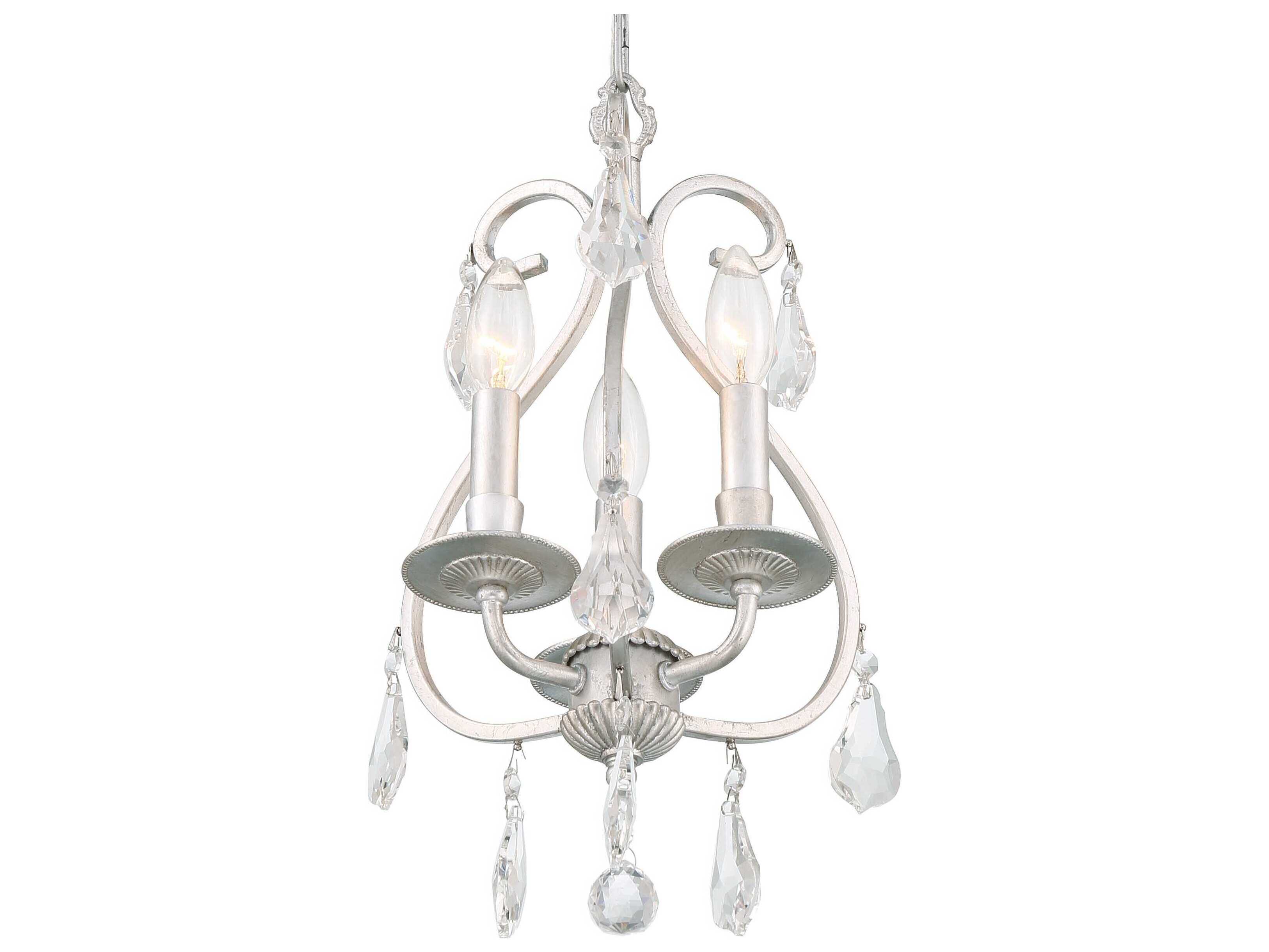 Crystorama Ashton 3-Light Bronze Crystal Candelabra Chandelier