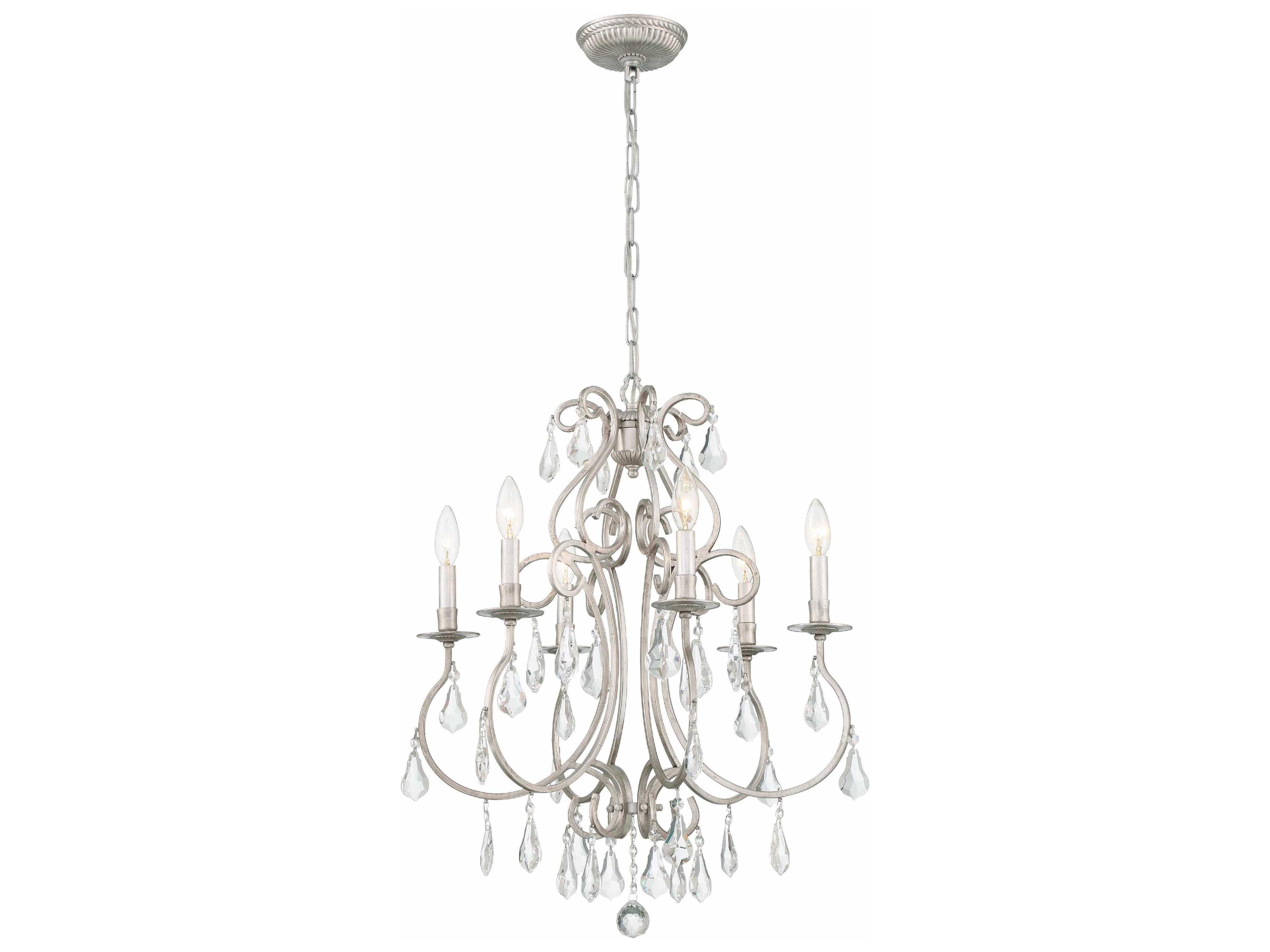 Crystorama Ashton 6-Light Bronze Crystal Candelabra Chandelier