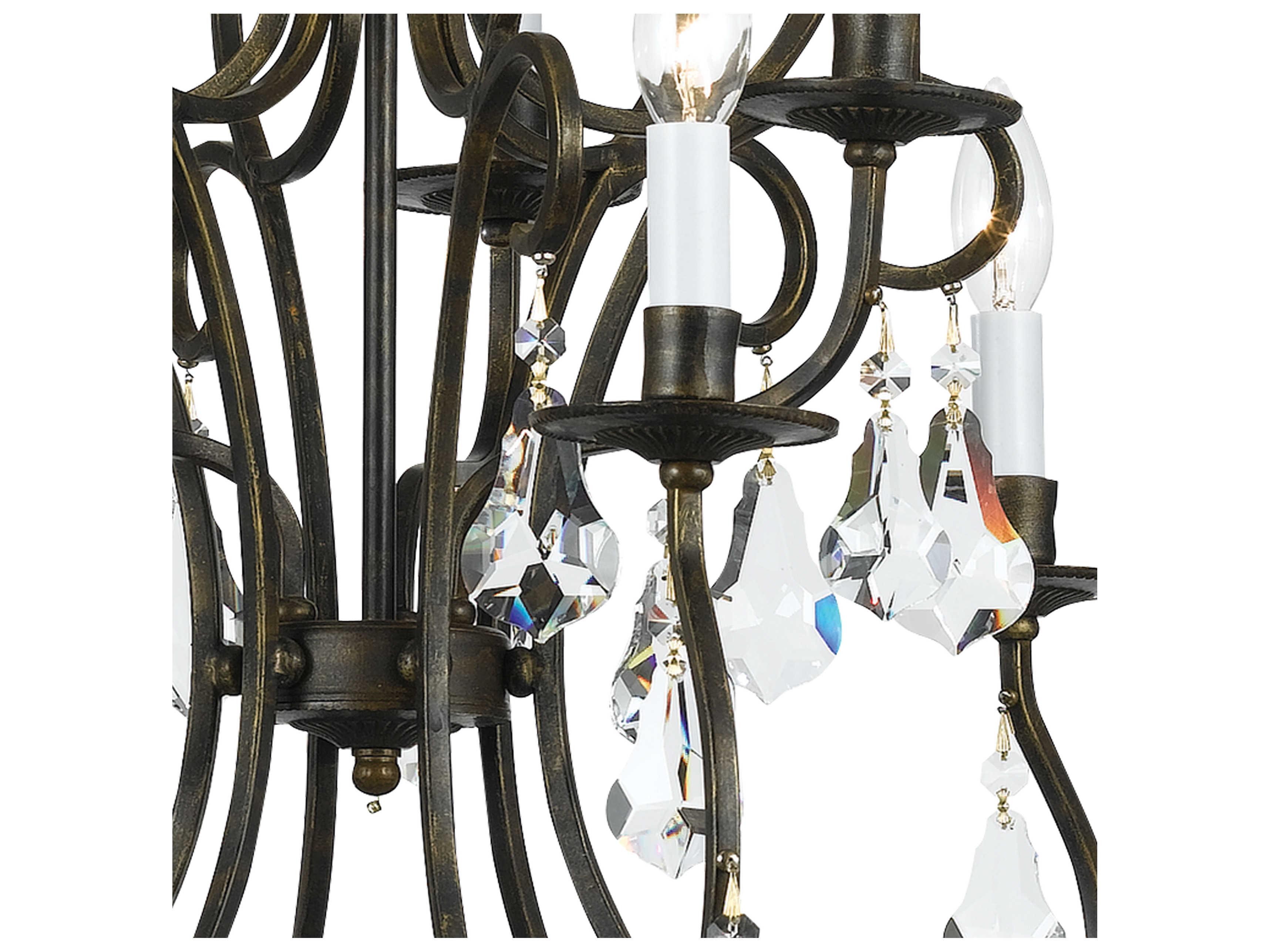 Crystorama Ashton 9-Light Silver Crystal Candelabra Tiered Chandelier