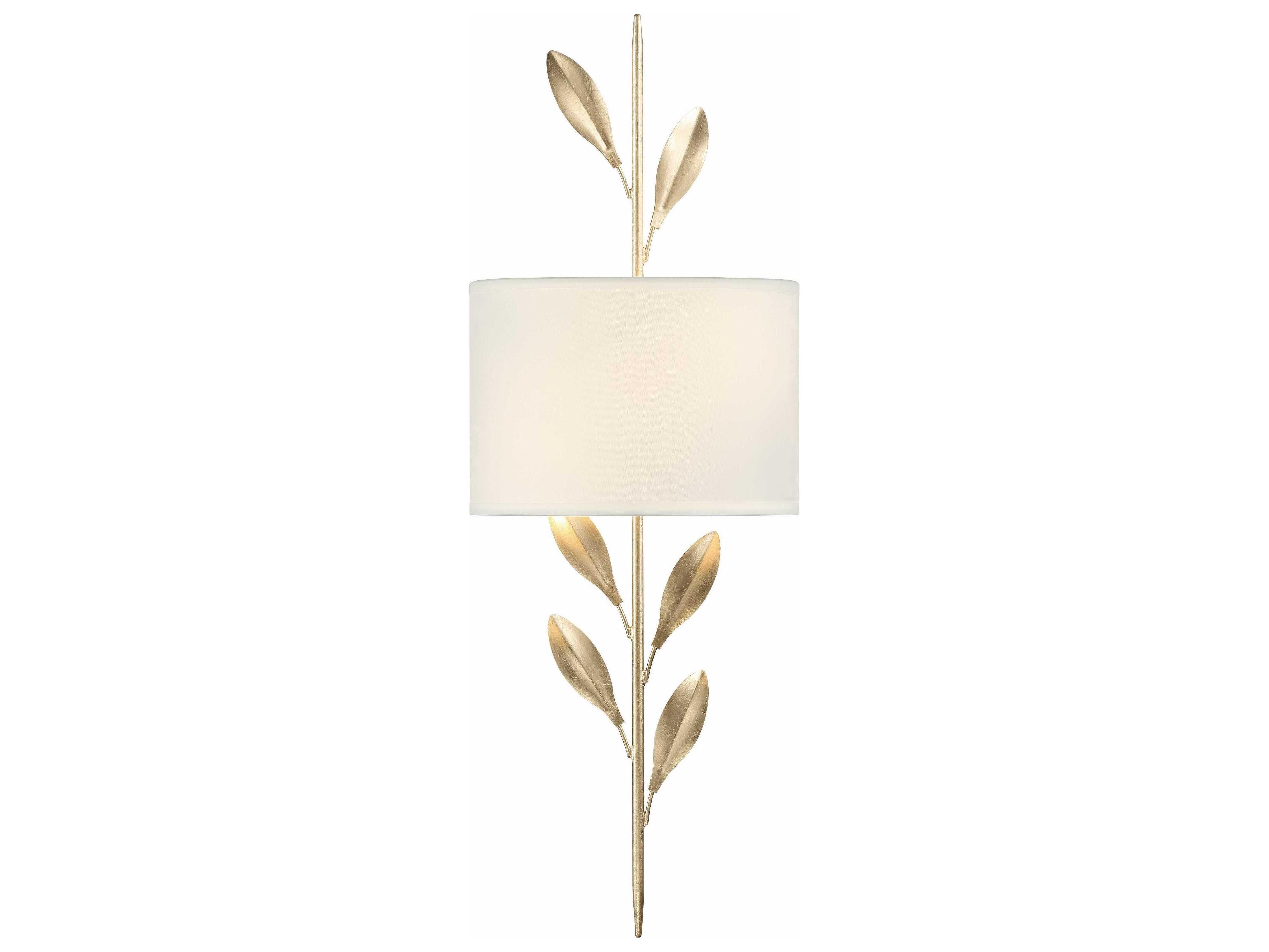 Crystorama Broche 2-Light Antique Gold Wall Sconce