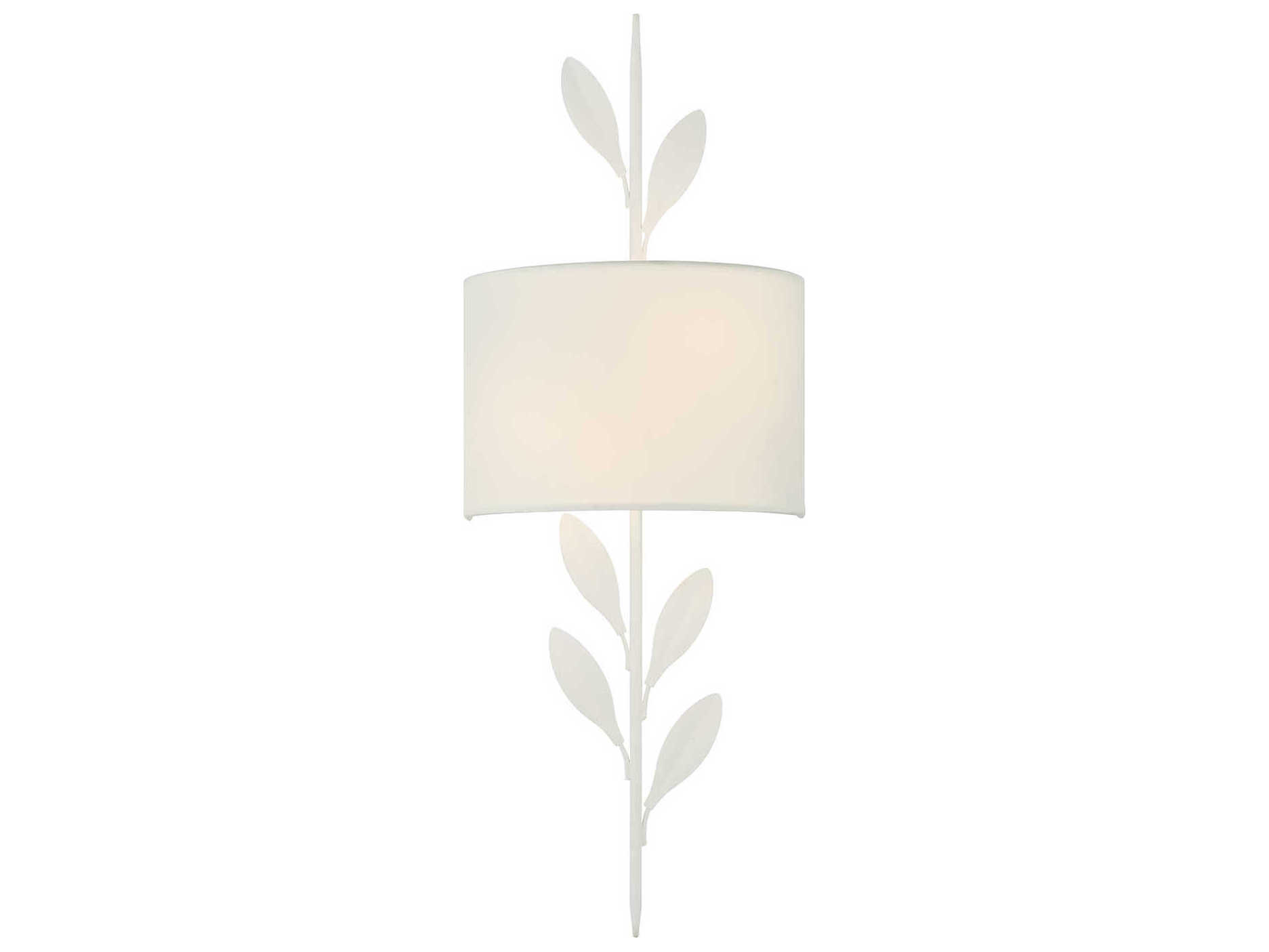 Crystorama Broche 2-Light Matte White Wall Sconce
