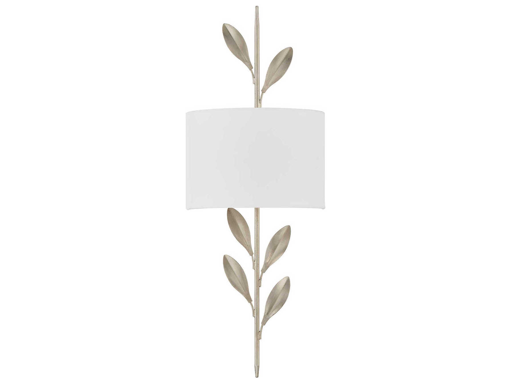 Crystorama Broche 2-Light Antique Silver Wall Sconce