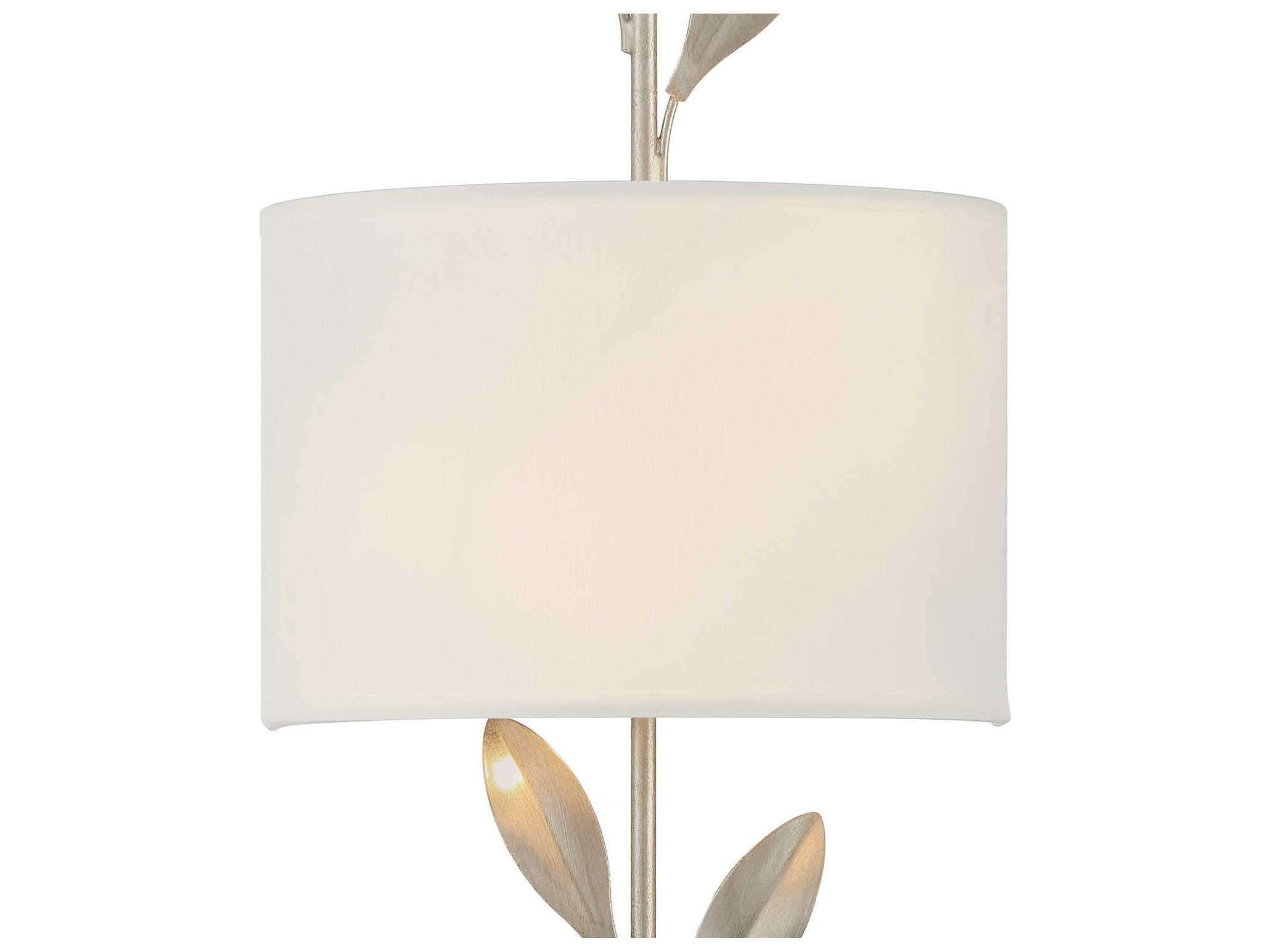 Crystorama Broche 2-Light Antique Silver Wall Sconce