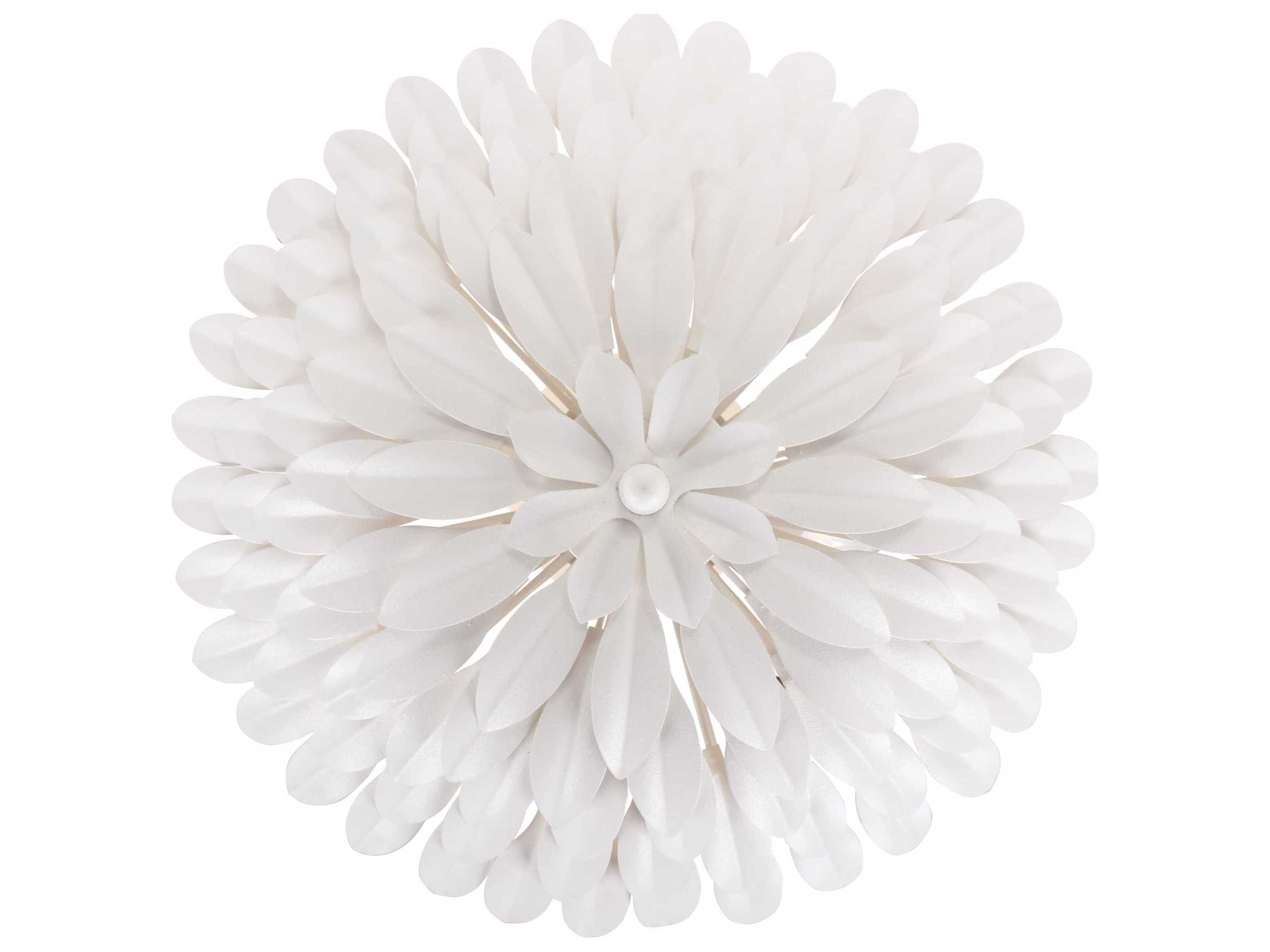 Crystorama Broche 4-Light Matte White Semi Flush Mount
