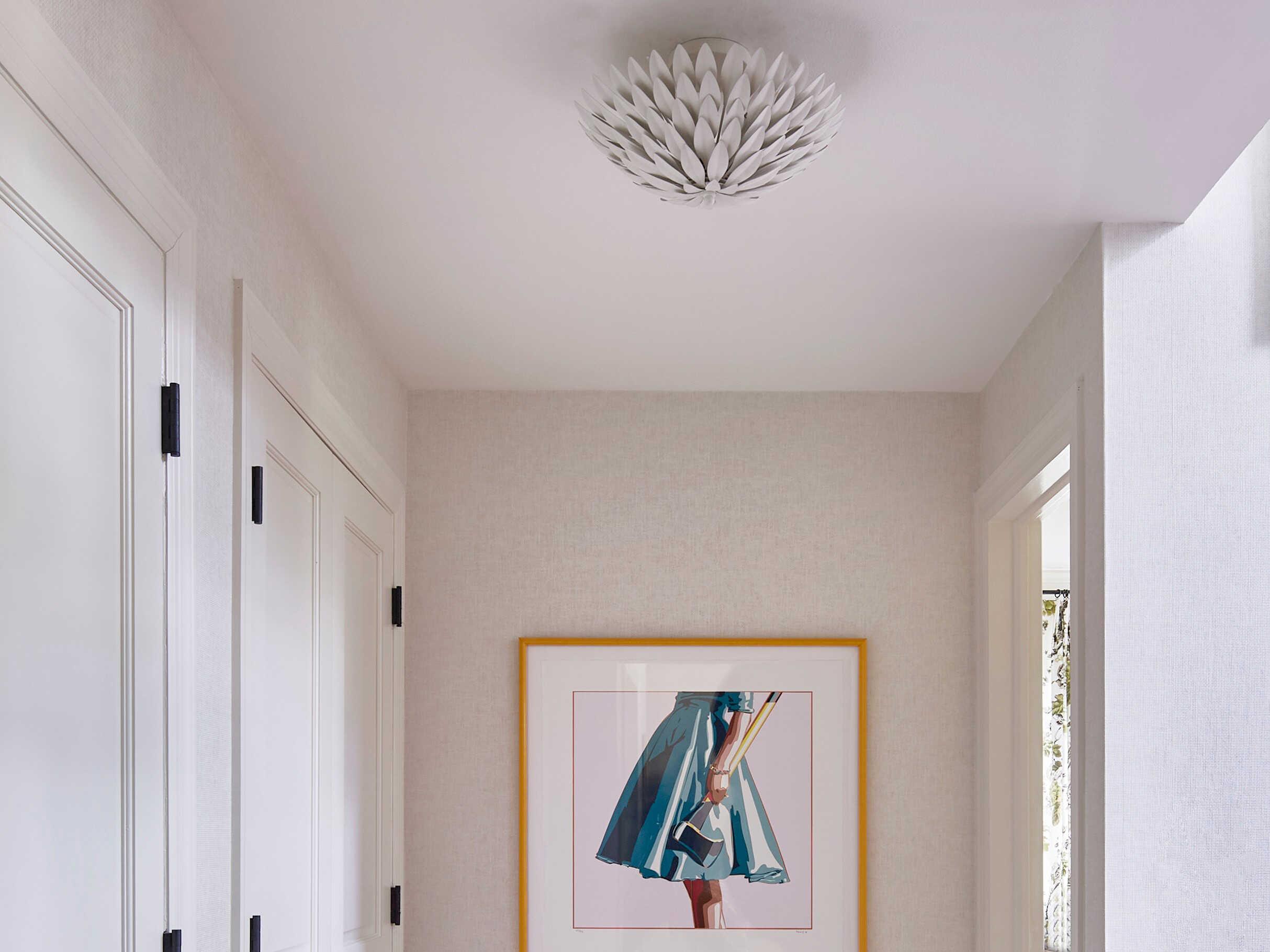 Crystorama Broche 4-Light Matte White Semi Flush Mount