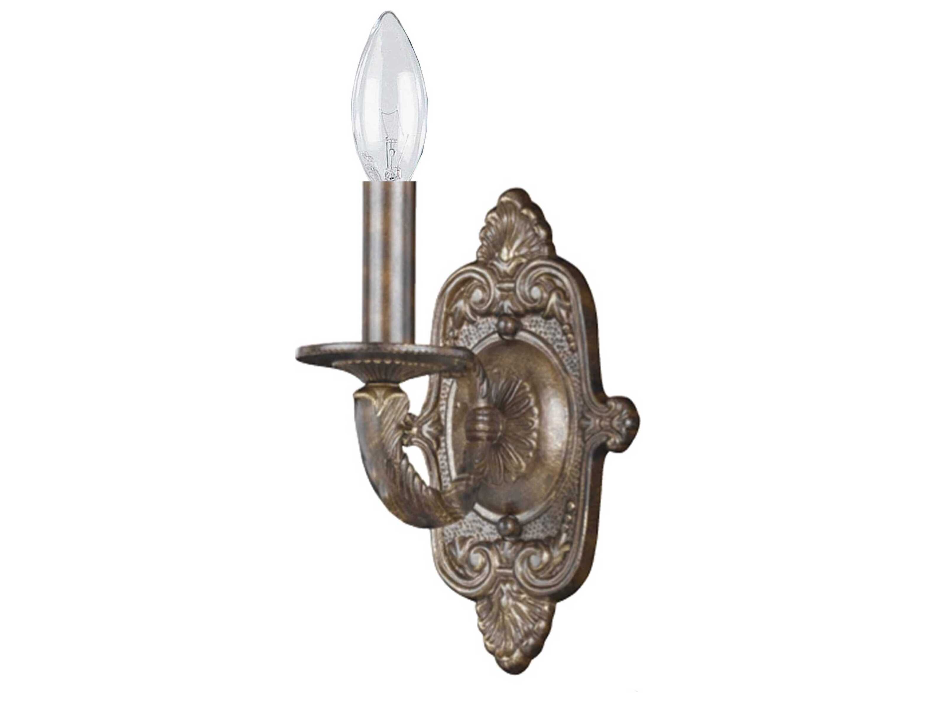 Crystorama Paris Market 1-Light White Wall Sconce