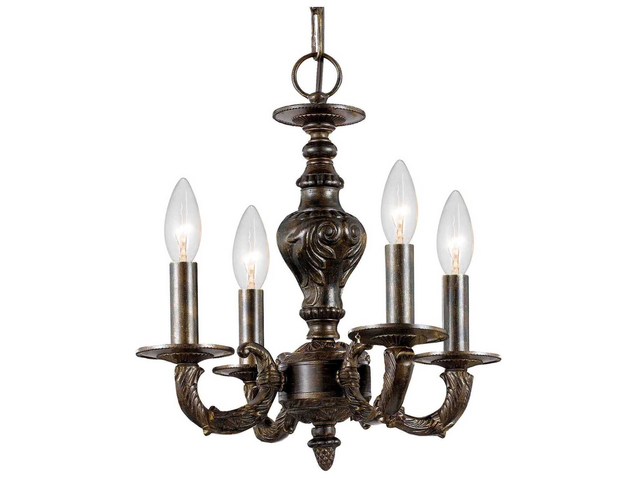 Crystorama Paris Market 4-Light White Candelabra Chandelier