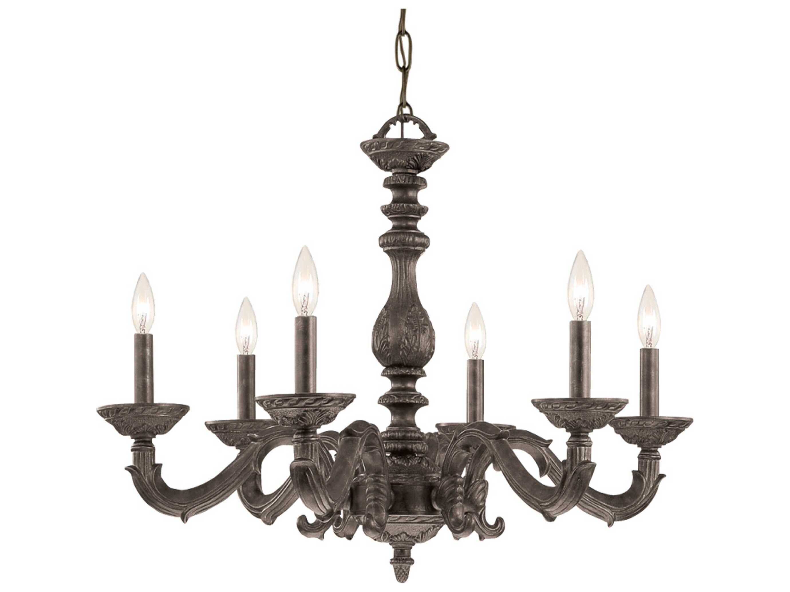 Crystorama Paris Market 6-Light Off White Candelabra Chandelier