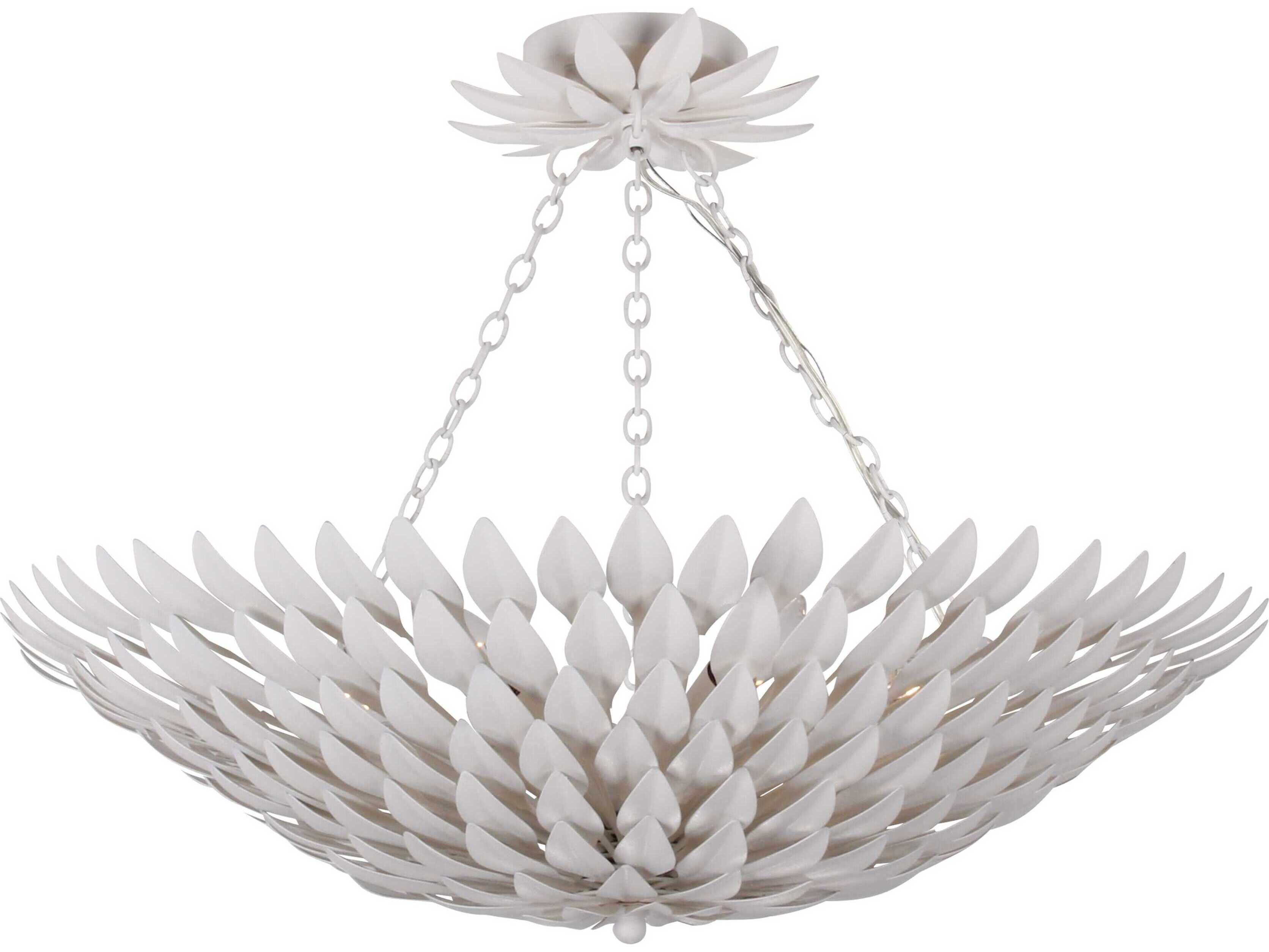 Crystorama Broche 6-Light Steel Bowl Candelabra Chandelier