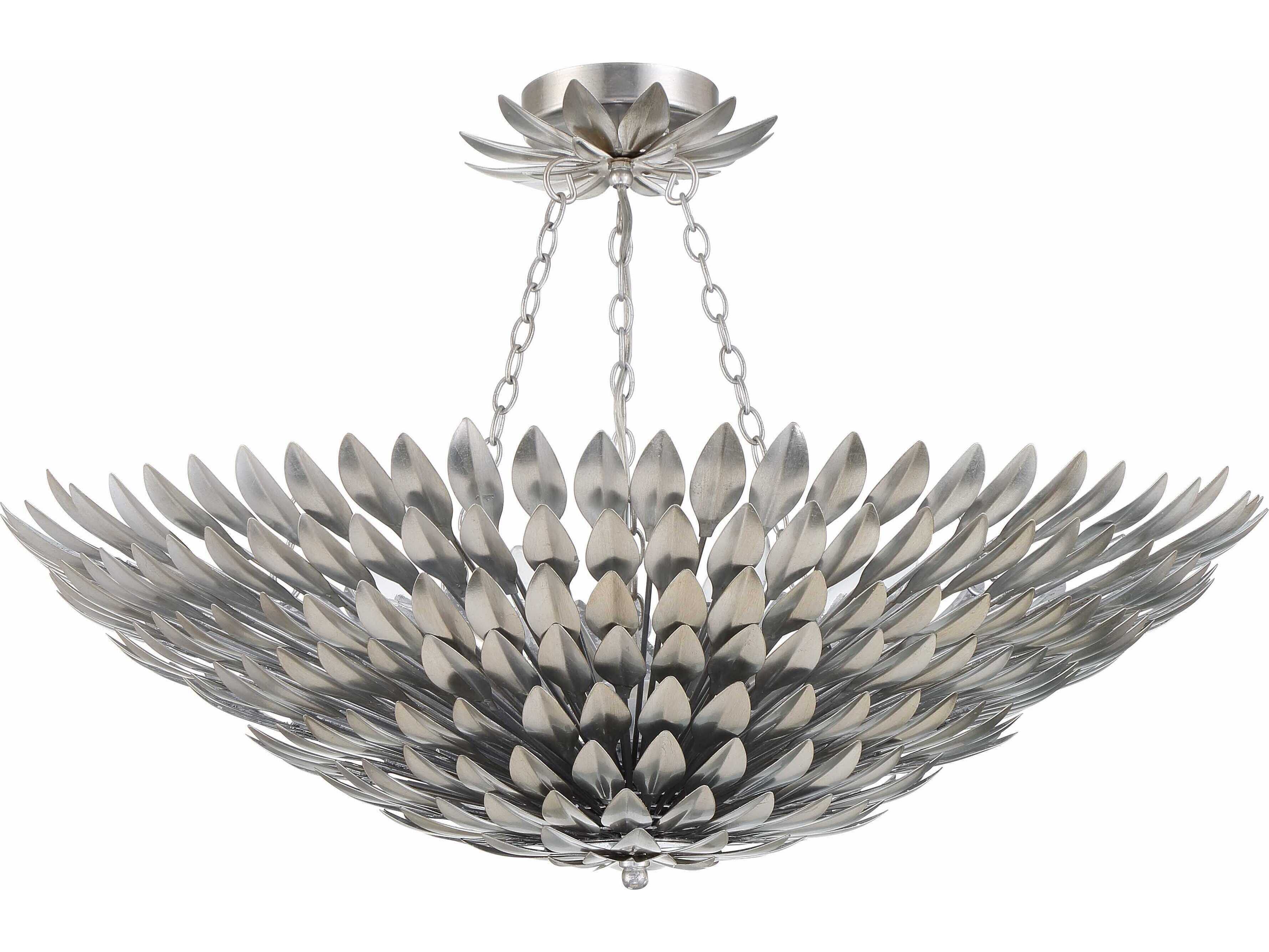 Crystorama Broche 8-Light Steel Bowl Candelabra Chandelier