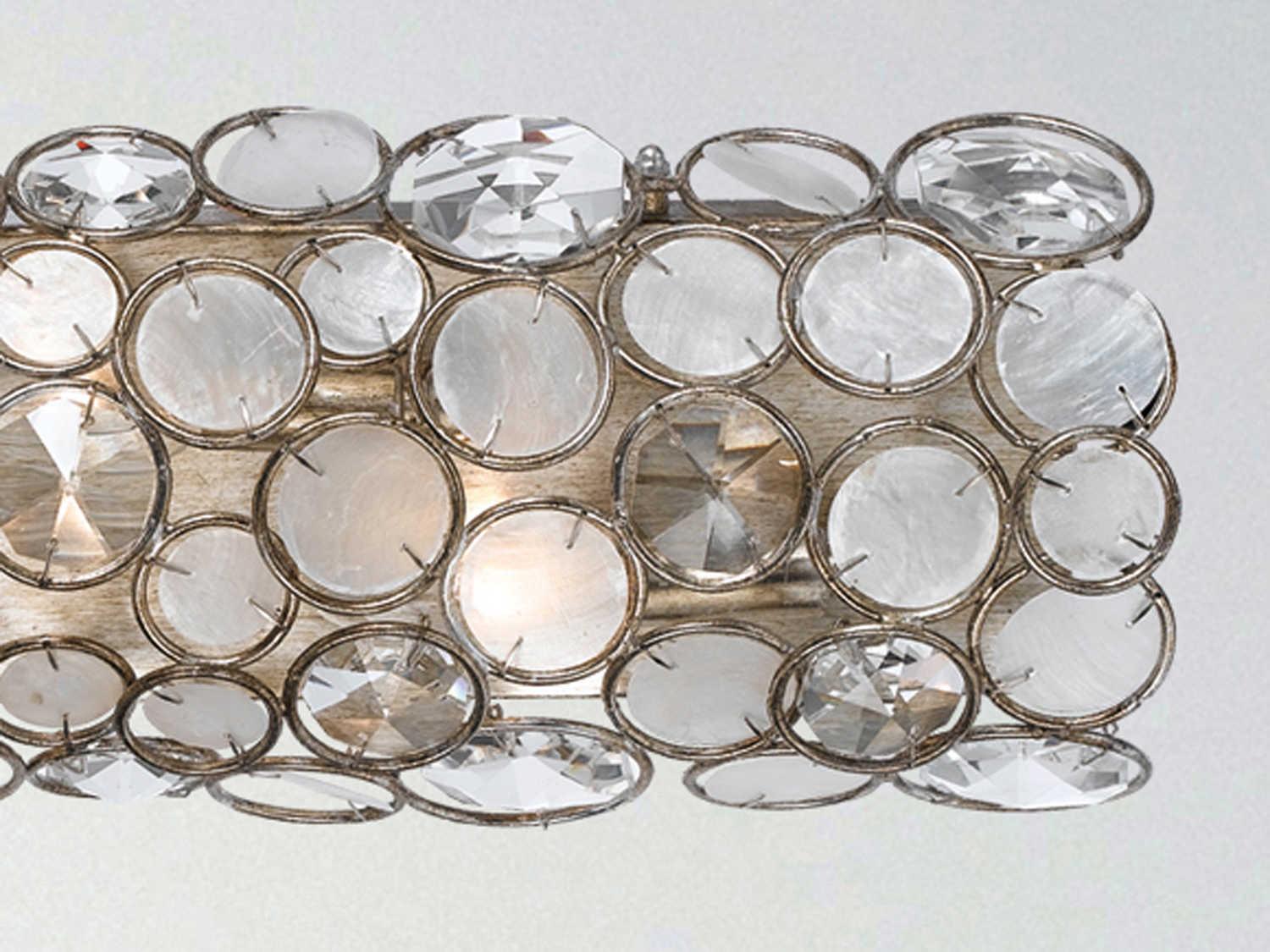 Crystorama Palla 4-Light Antique Silver Crystal Vanity Light