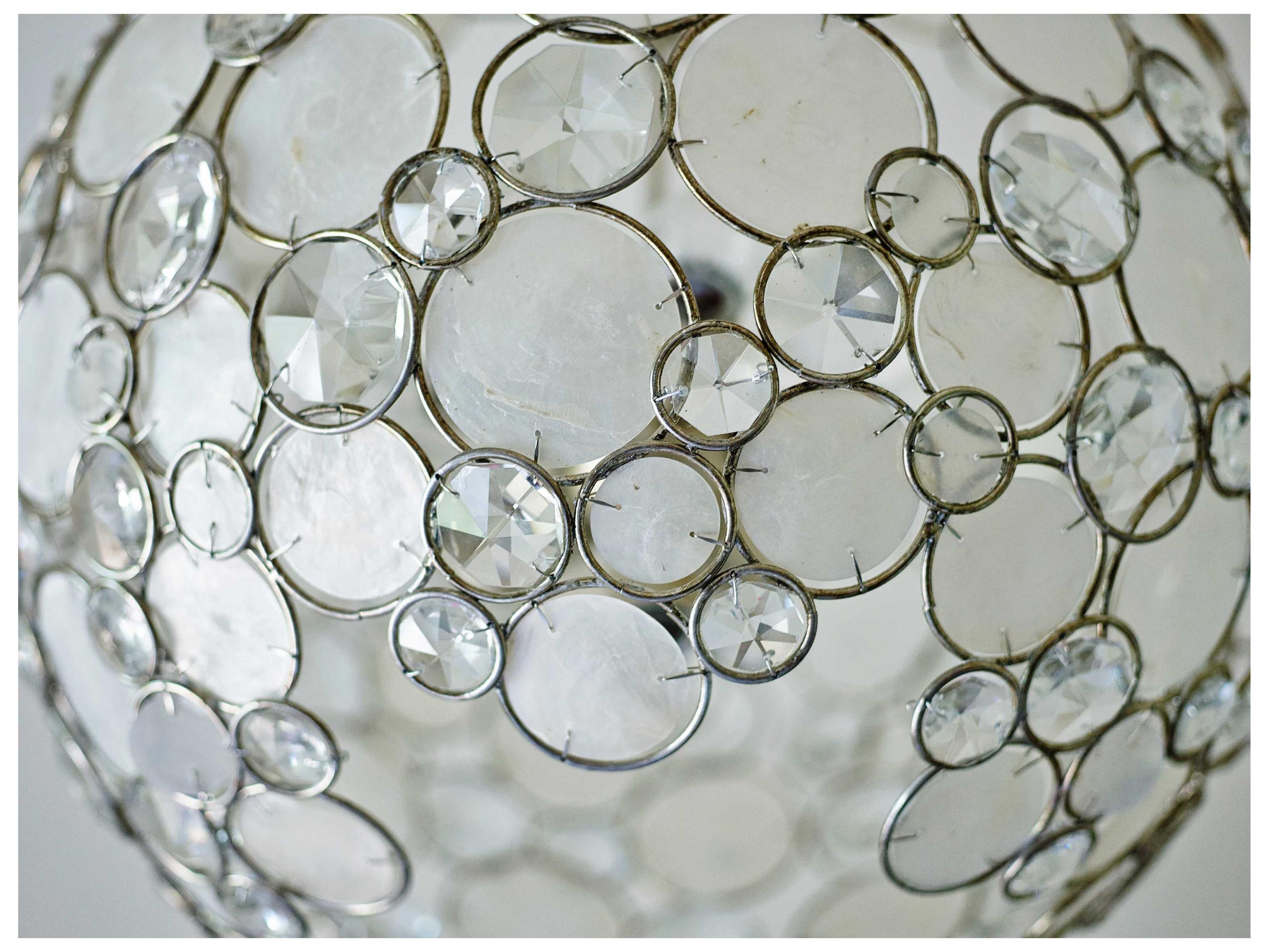 Crystorama Palla 6-Light Antique Silver Crystal Globe Round Chandelier