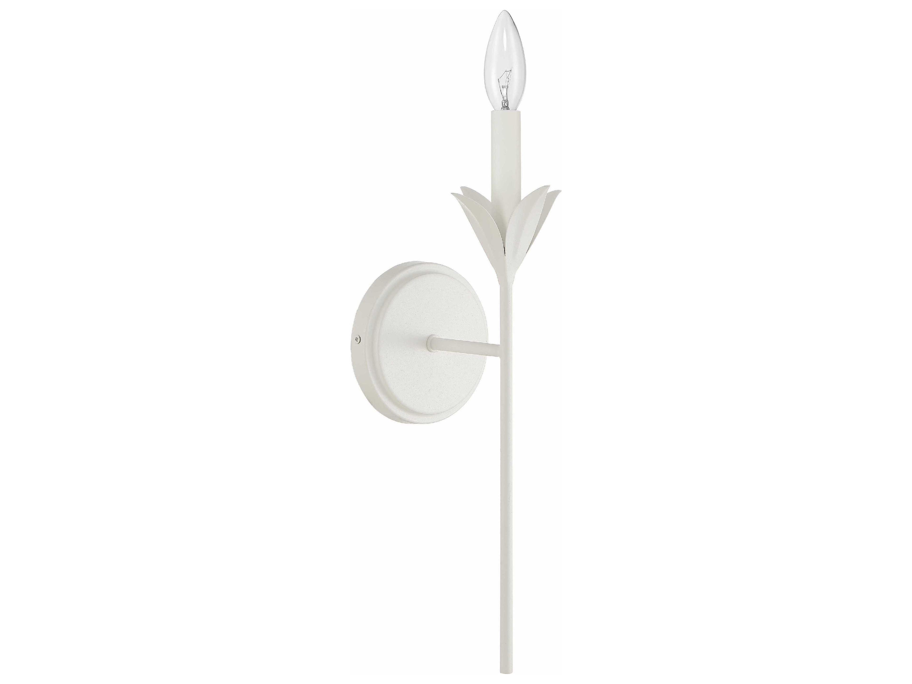 Crystorama Broche 1-Light Matte White Wall Sconce