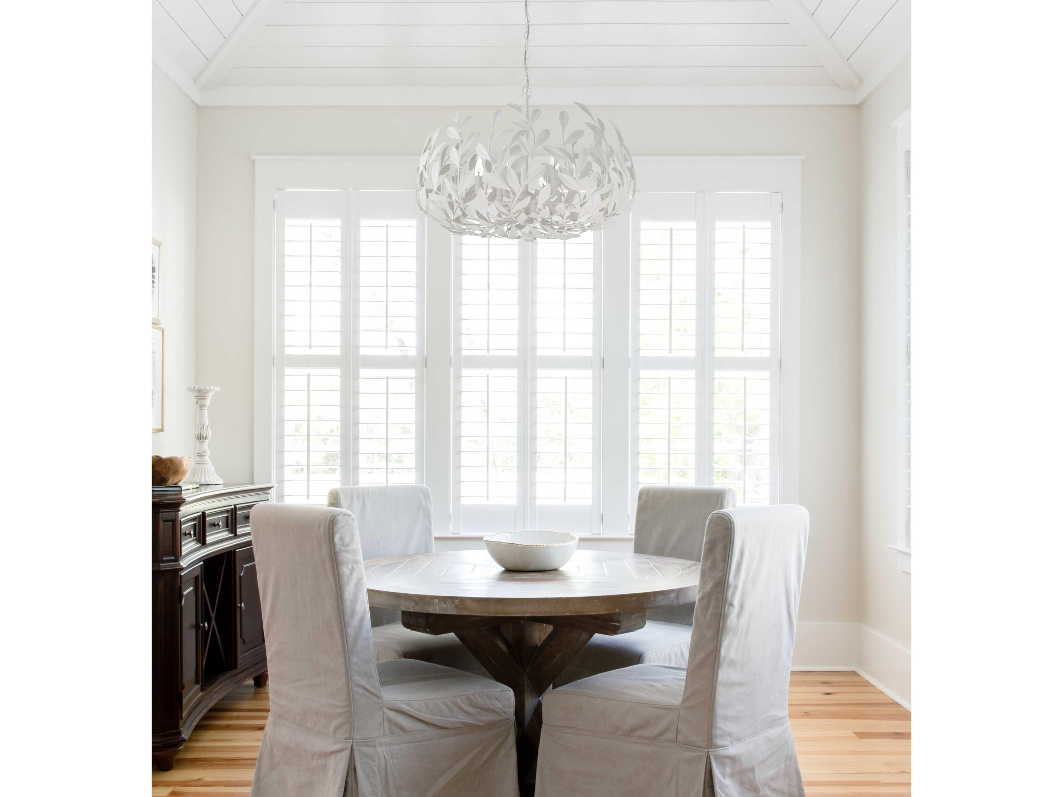 Crystorama Broche 6-Light Matte White Candelabra Chandelier