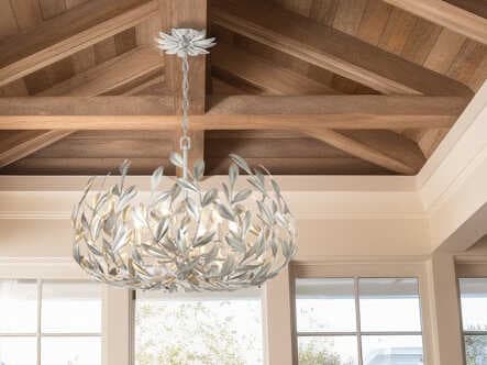 Crystorama Broche 6-Light Antique Silver Candelabra Chandelier