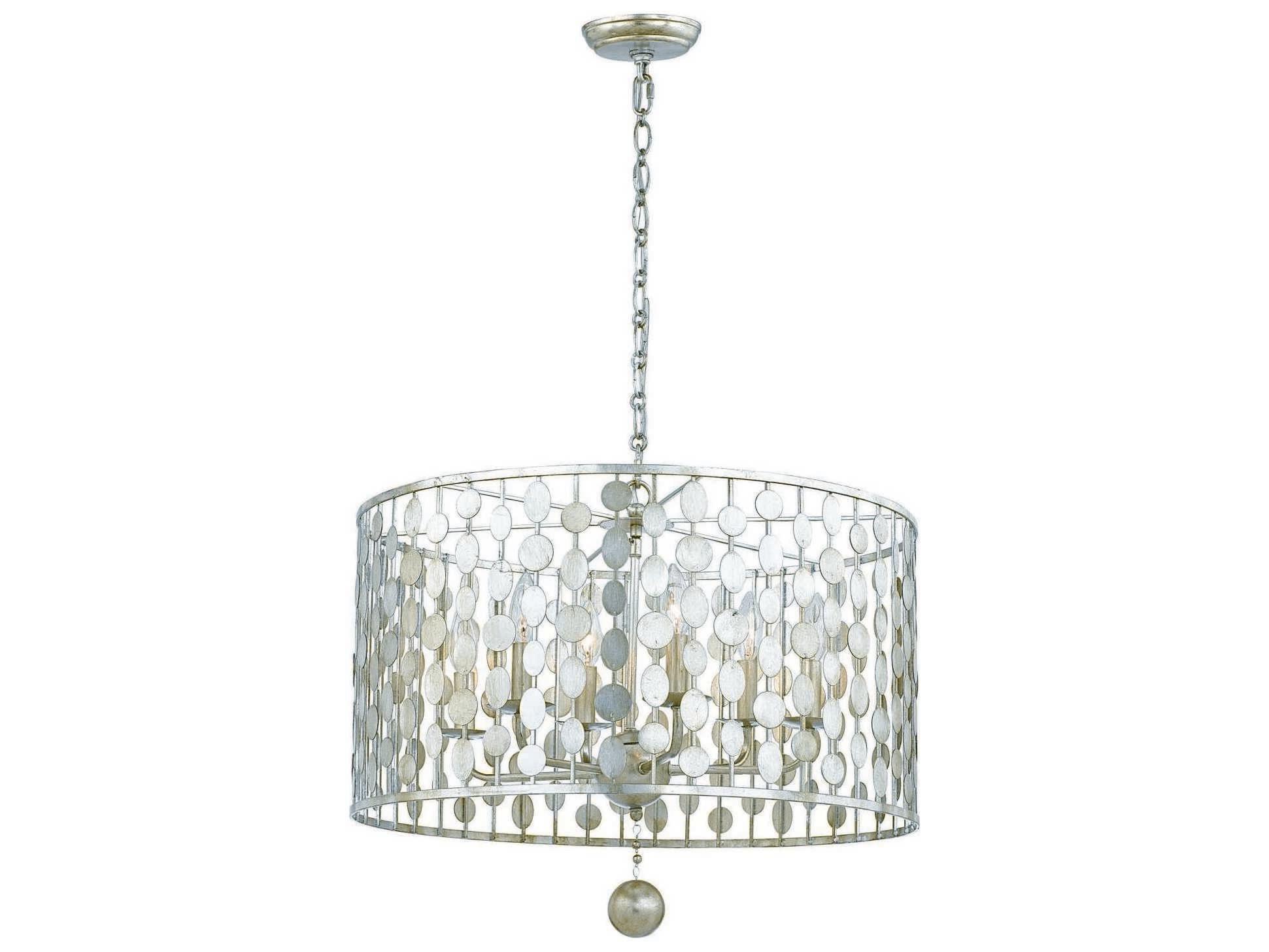 Crystorama Layla 6-Light Gold Candelabra Drum Chandelier