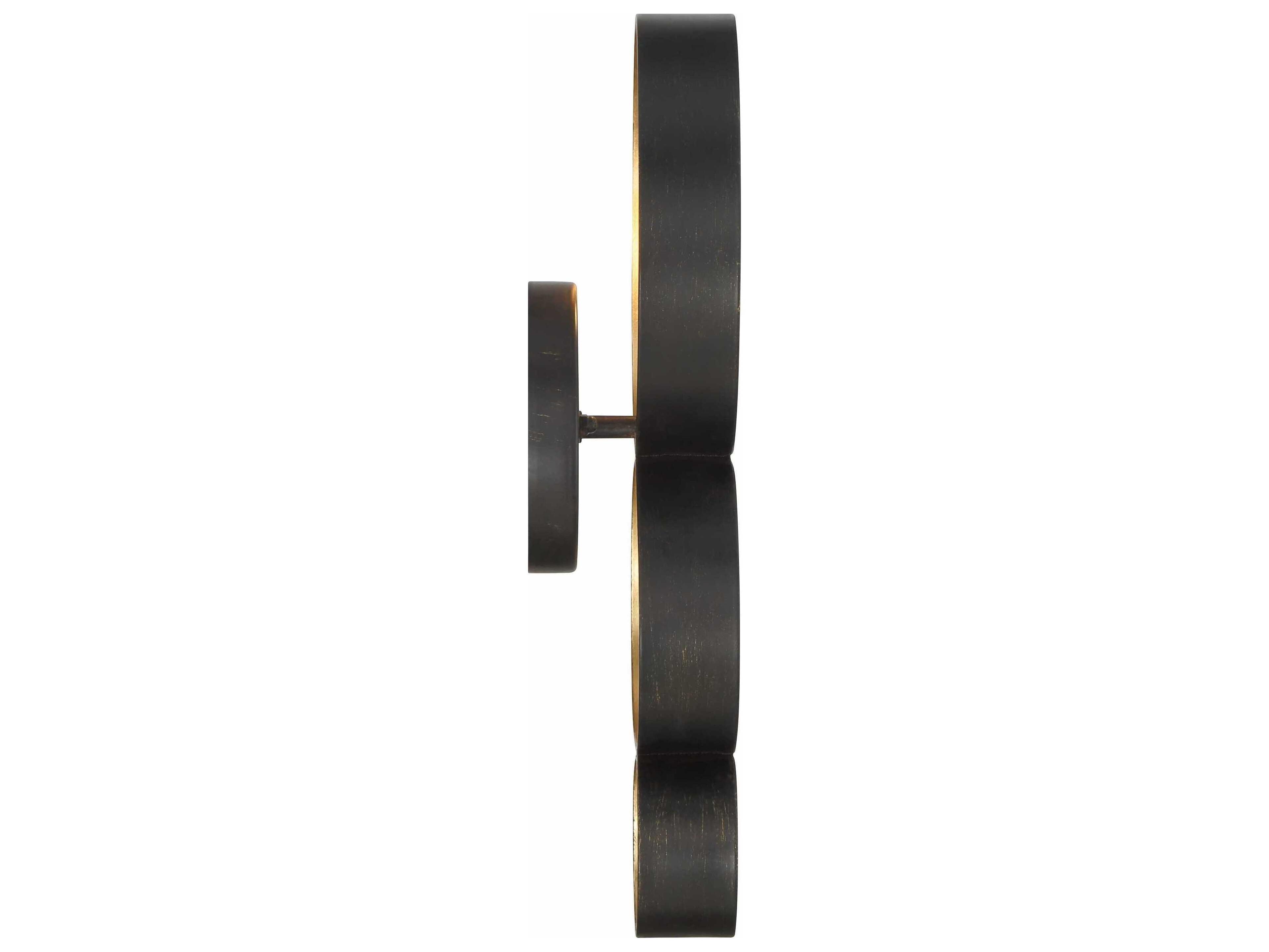 Crystorama Luna 1-Light English Bronze Antique Gold Wall Sconce