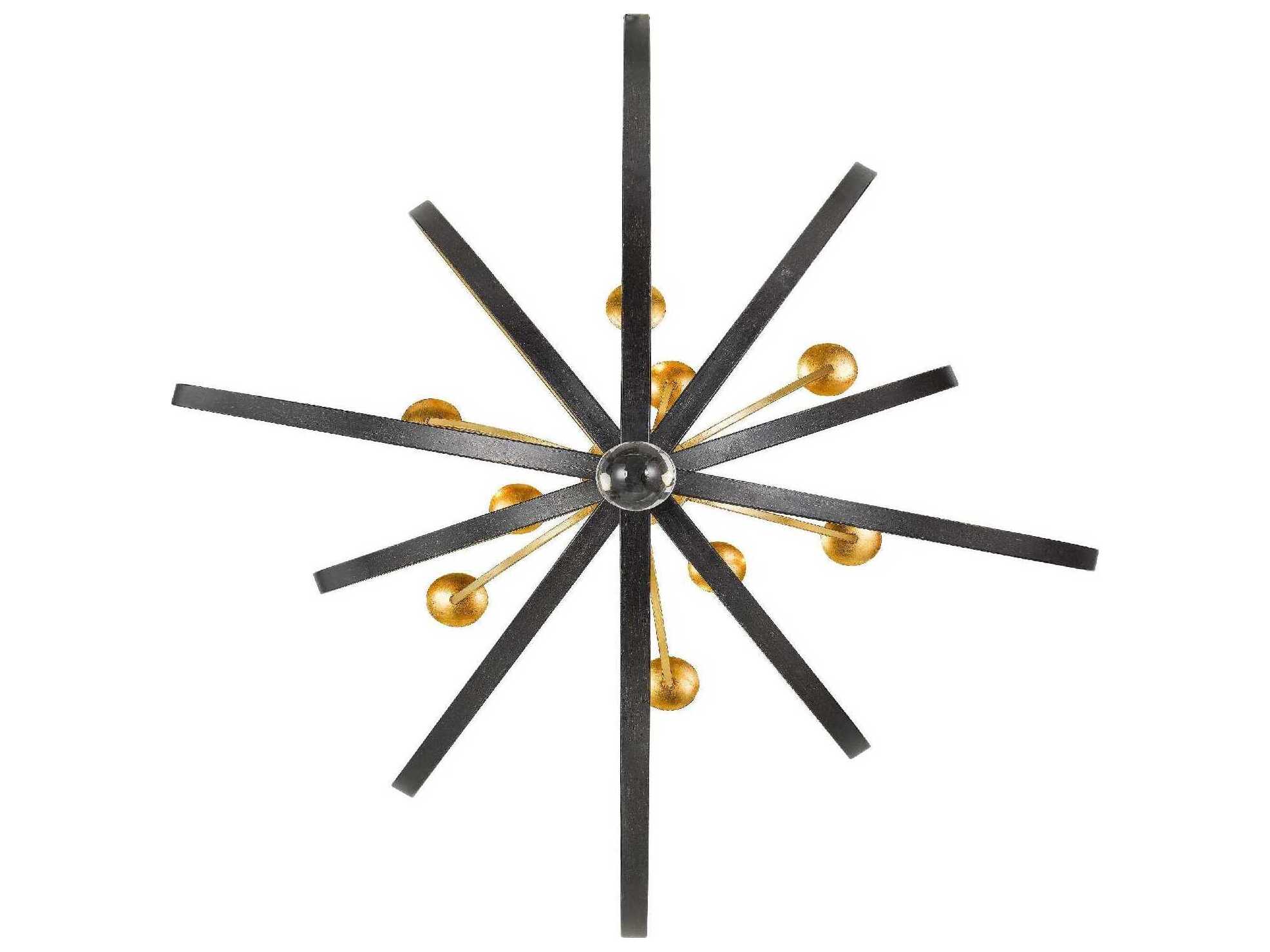 Crystorama Luna 9-Light English Bronze Antique Gold Candelabra Globe Tiered Chandelier