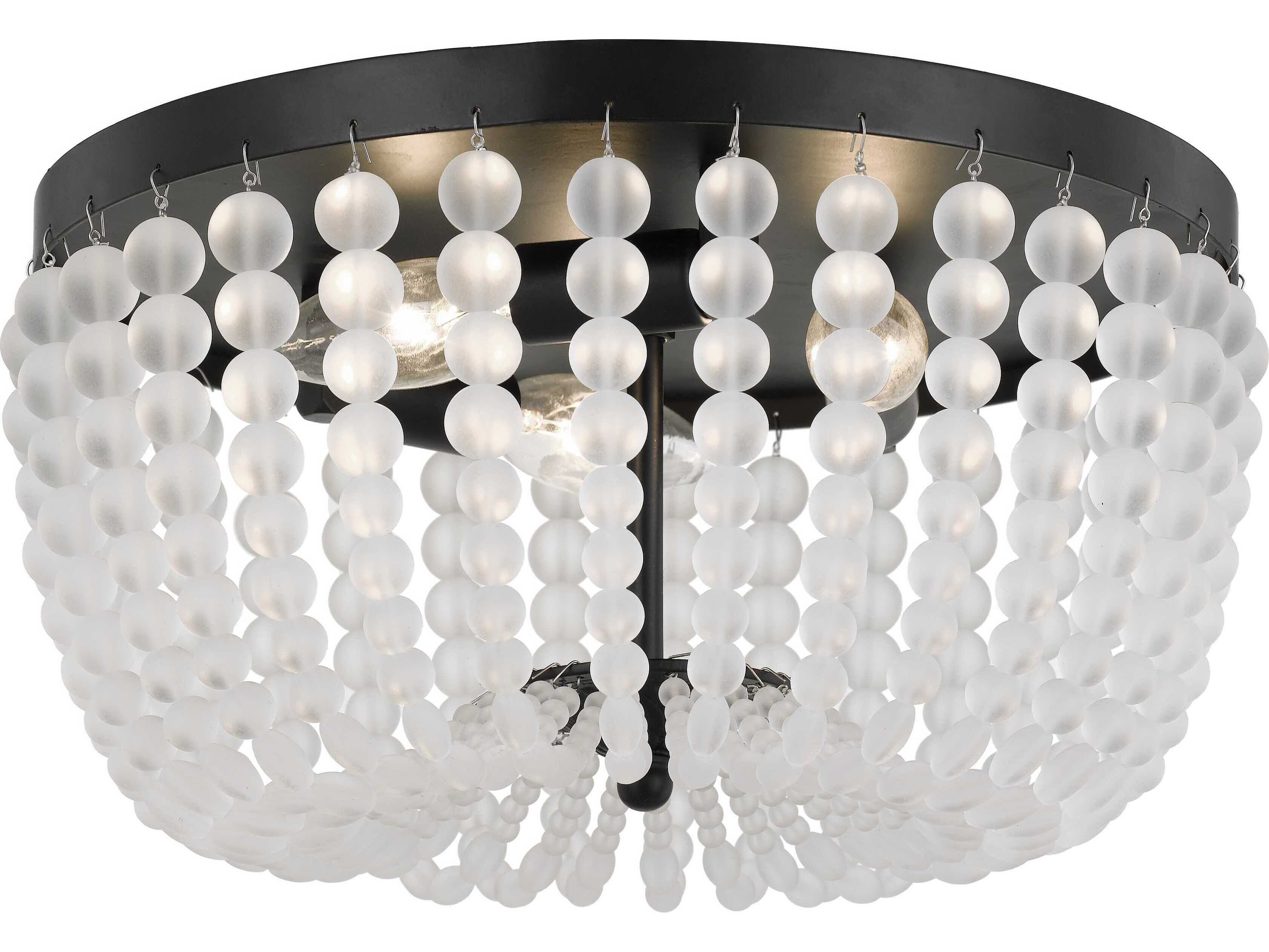 Crystorama Rylee 3-Light Bronze Bowl Flush Mount