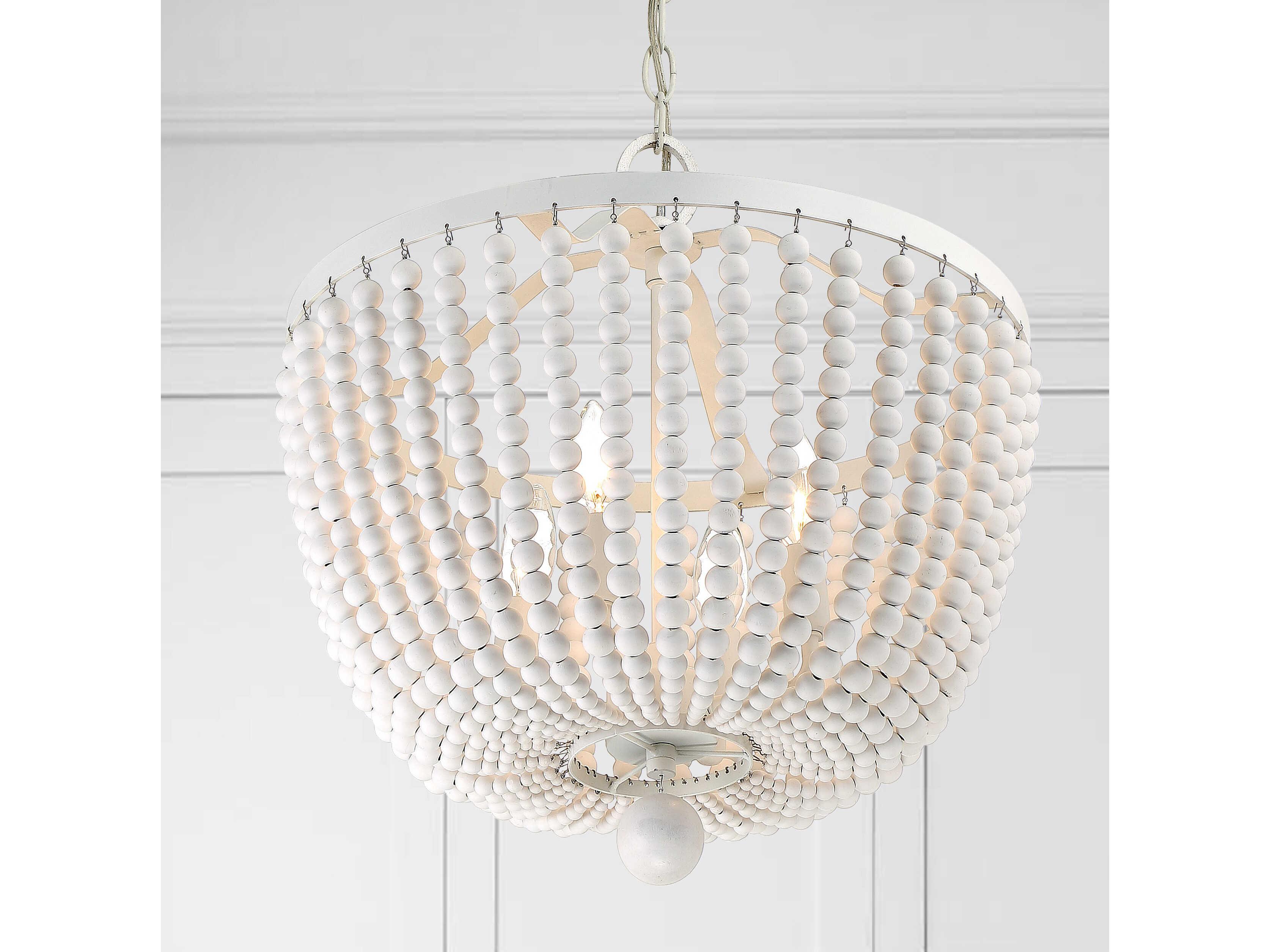 Crystorama Rylee 4-Light Matte White Bowl Chandelier