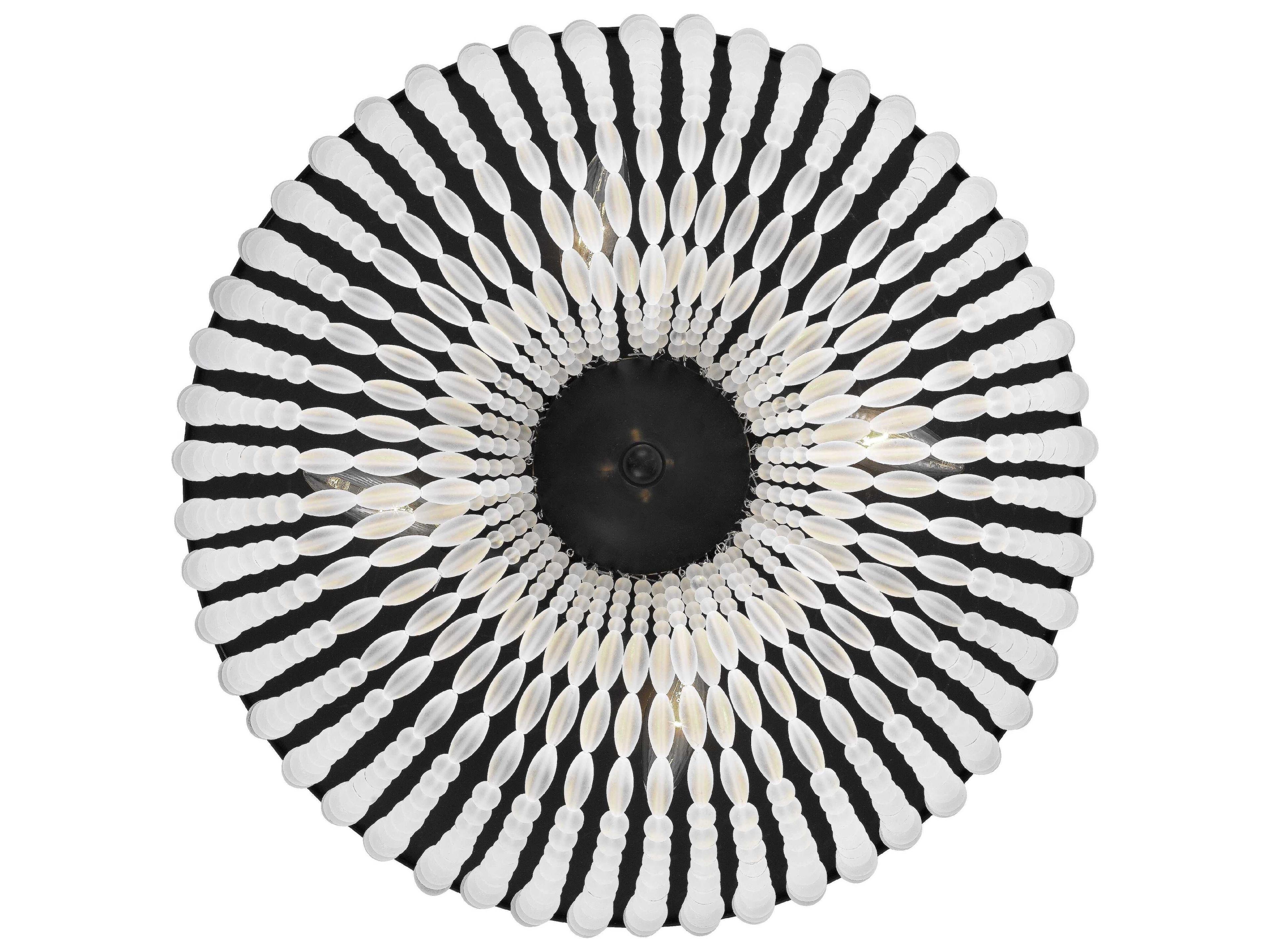 Crystorama Rylee 4-Light Gold Glass Bowl Flush Mount