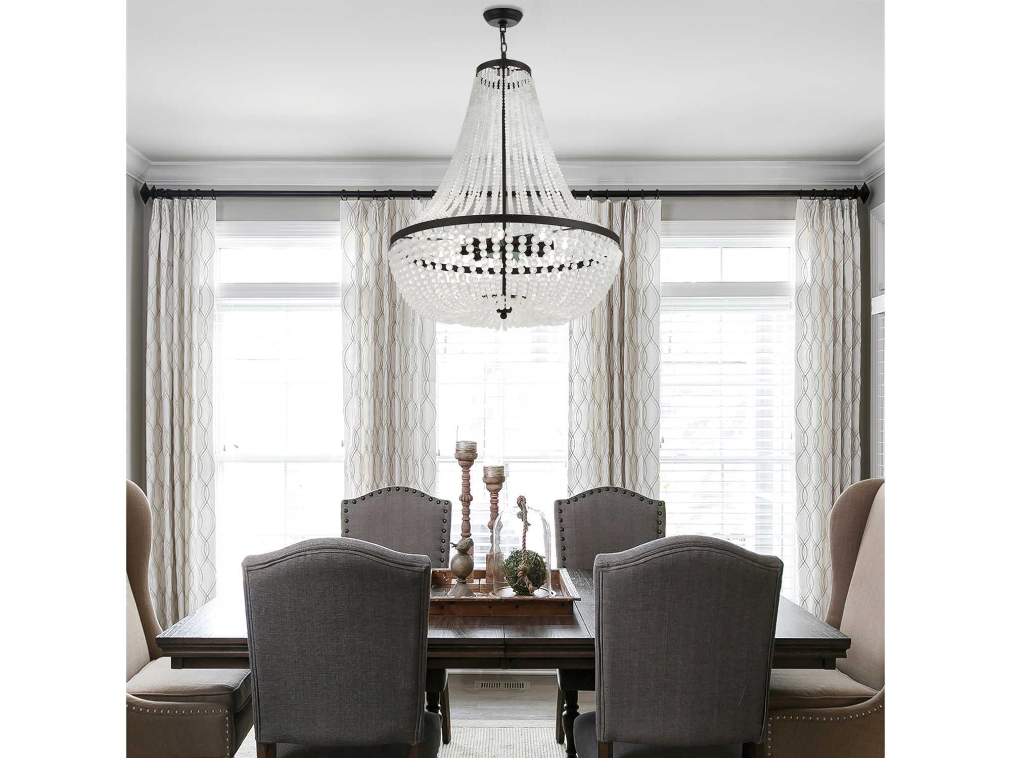 Crystorama Rylee 8-Light Gold Candelabra Empire Chandelier