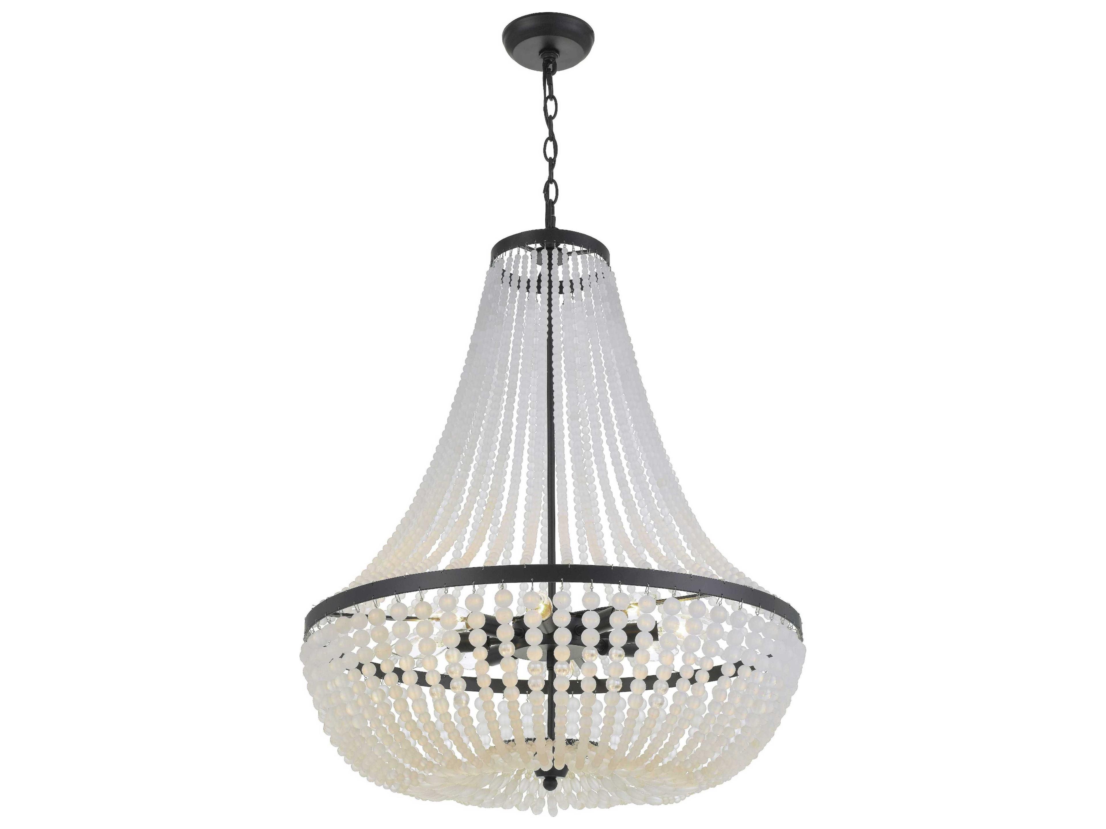 Crystorama Rylee 8-Light Gold Candelabra Empire Chandelier