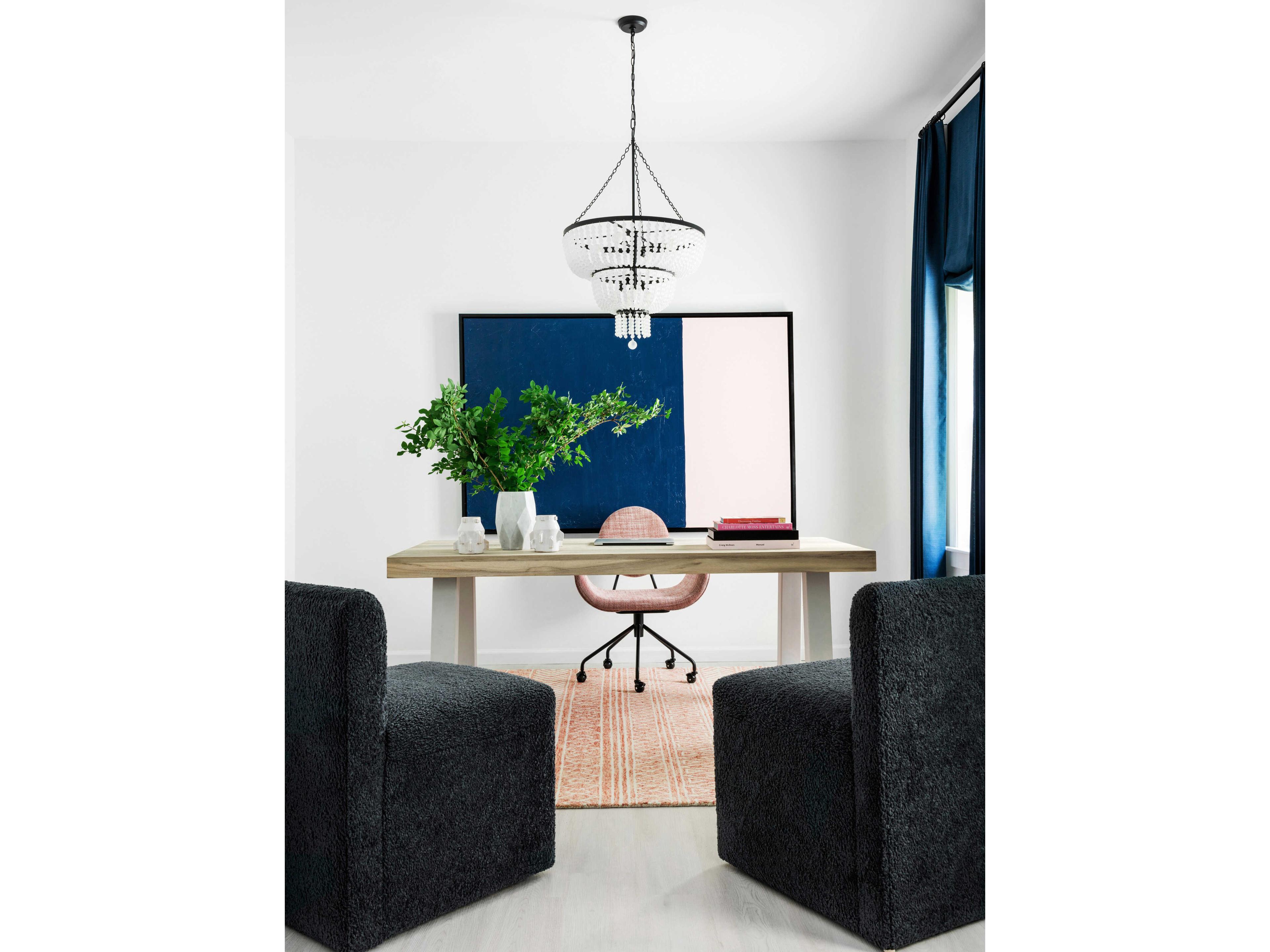 Crystorama Rylee 8-Light Matte Black Glass Candelabra Tiered Chandelier