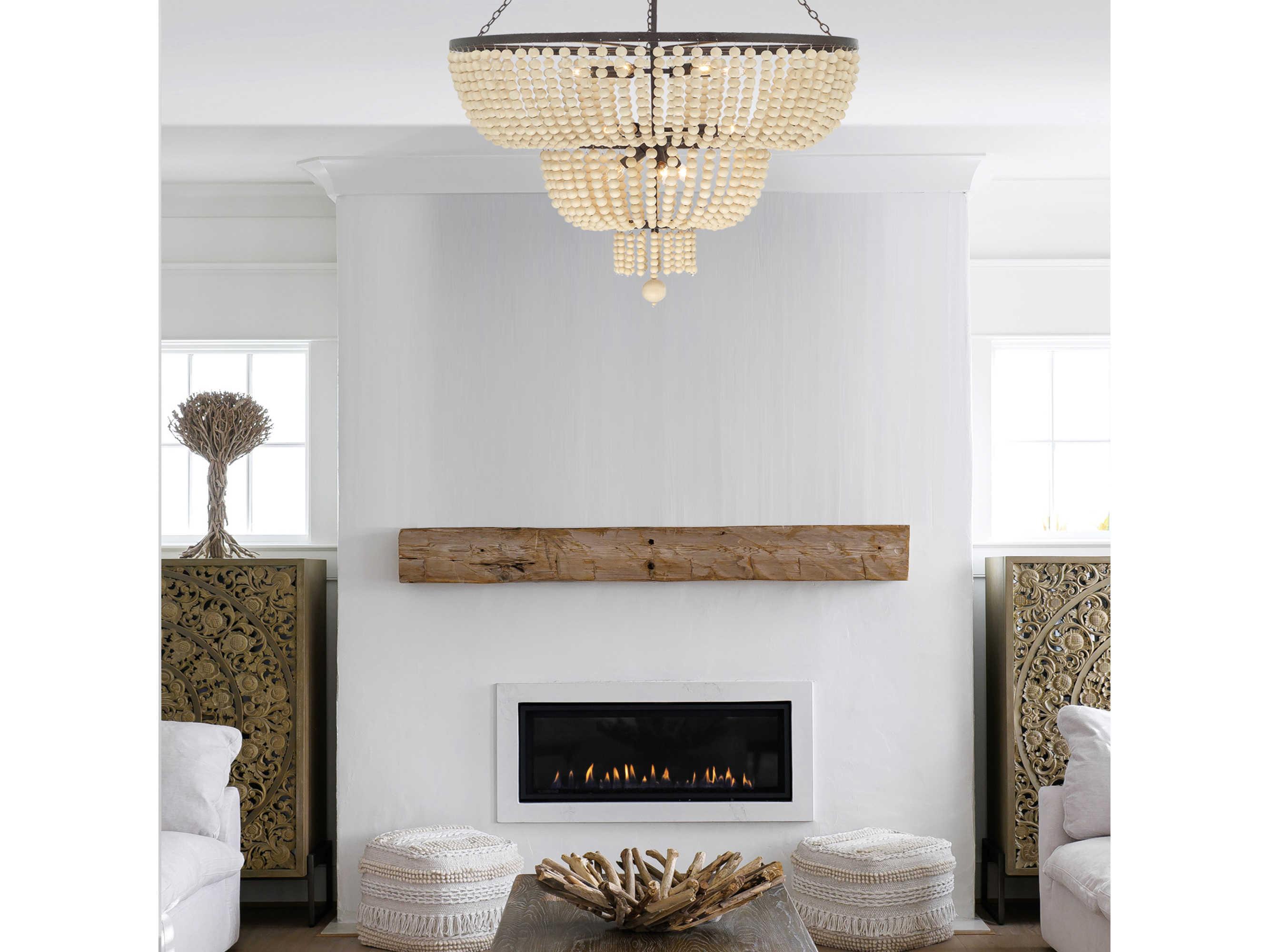 Crystorama Rylee 12-Light Forged Bronze Bowl Candelabra Tiered Chandelier