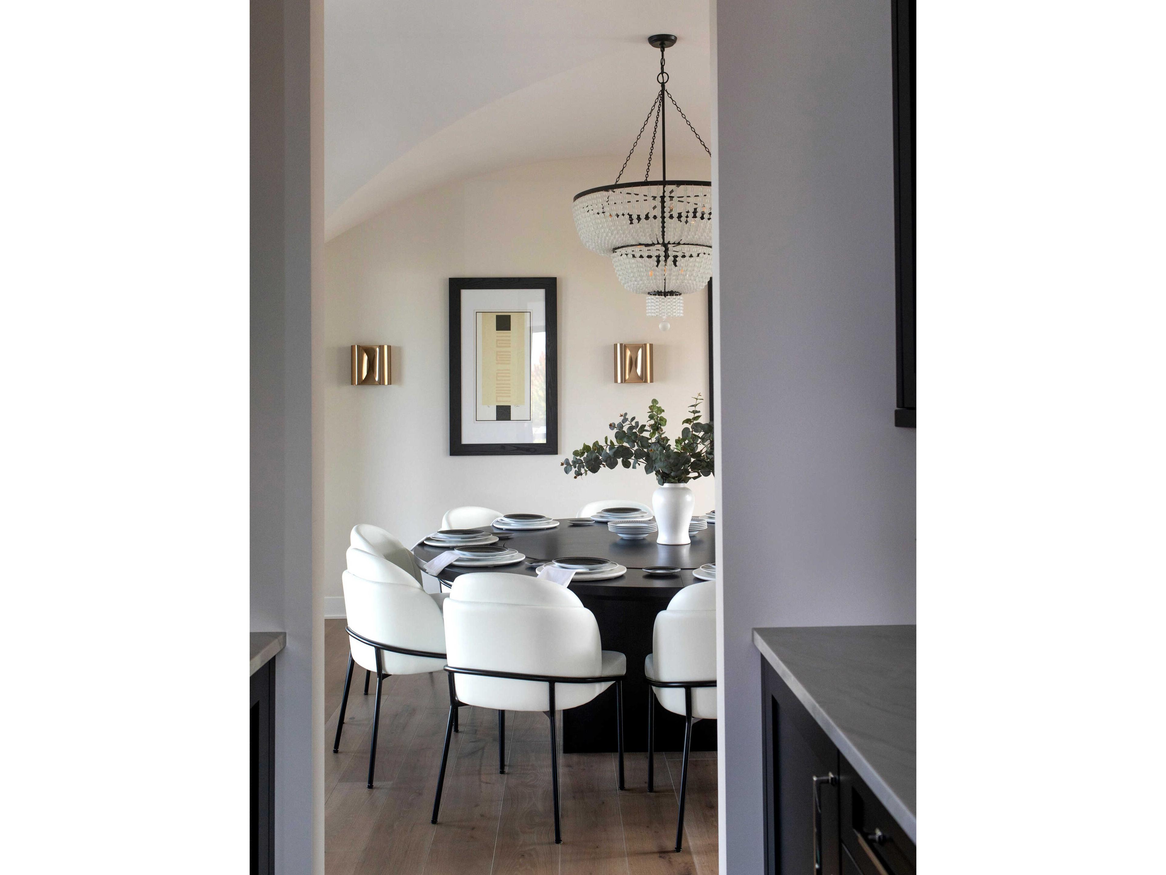 Crystorama Rylee 12-Light Matte Black Glass Candelabra Tiered Chandelier