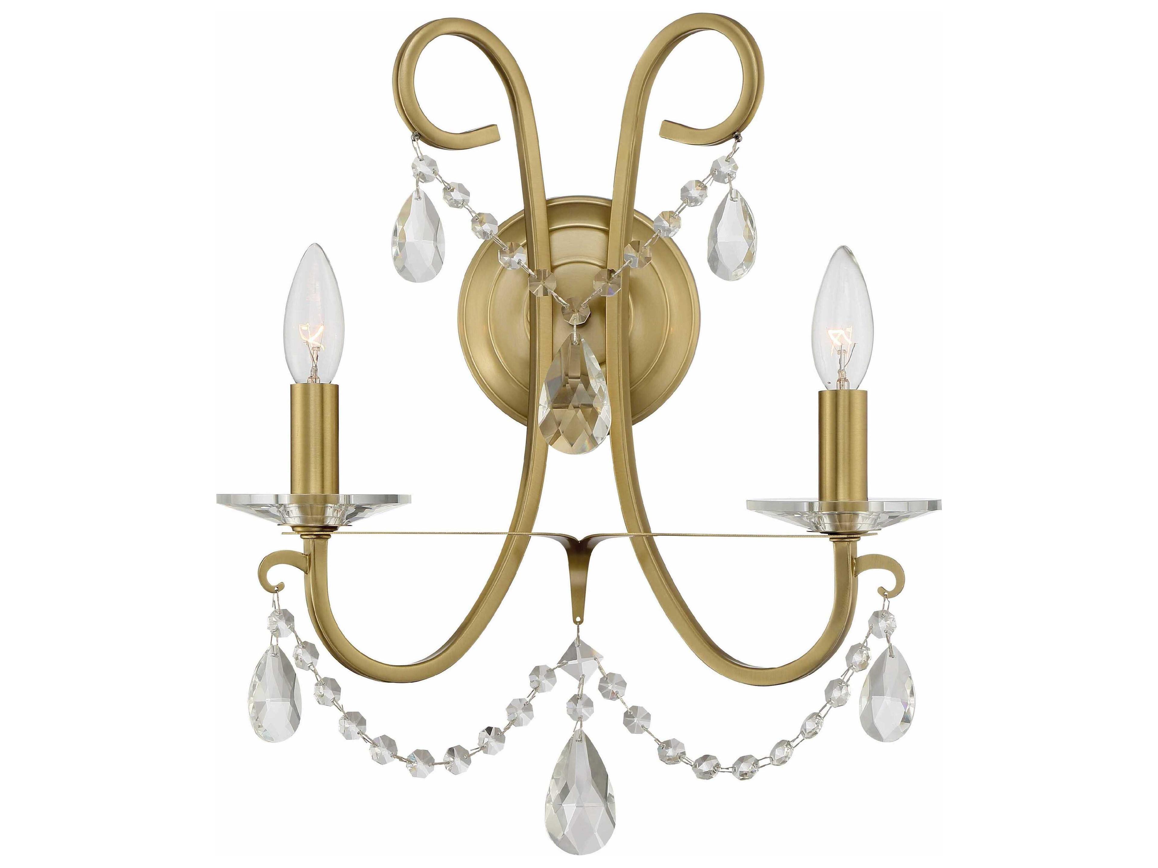 Crystorama Othello 2-Light Chrome Crystal Wall Sconce
