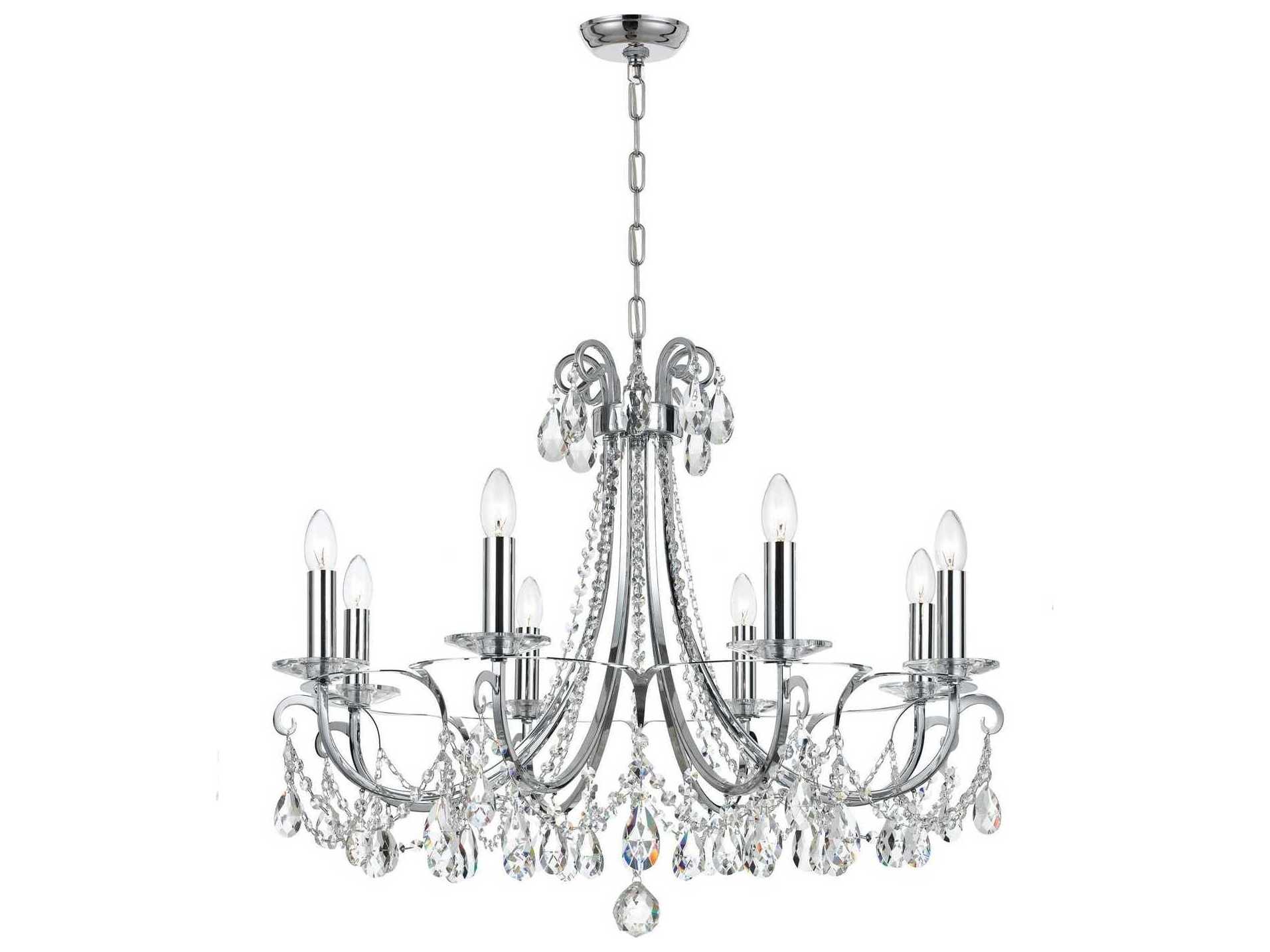 Crystorama Othello 8-Light Chrome Crystal Candelabra Chandelier