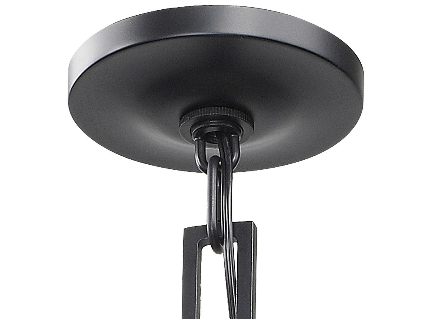 Crystorama Alston 1-Light Matte Black White Cylinder Mini Pendant