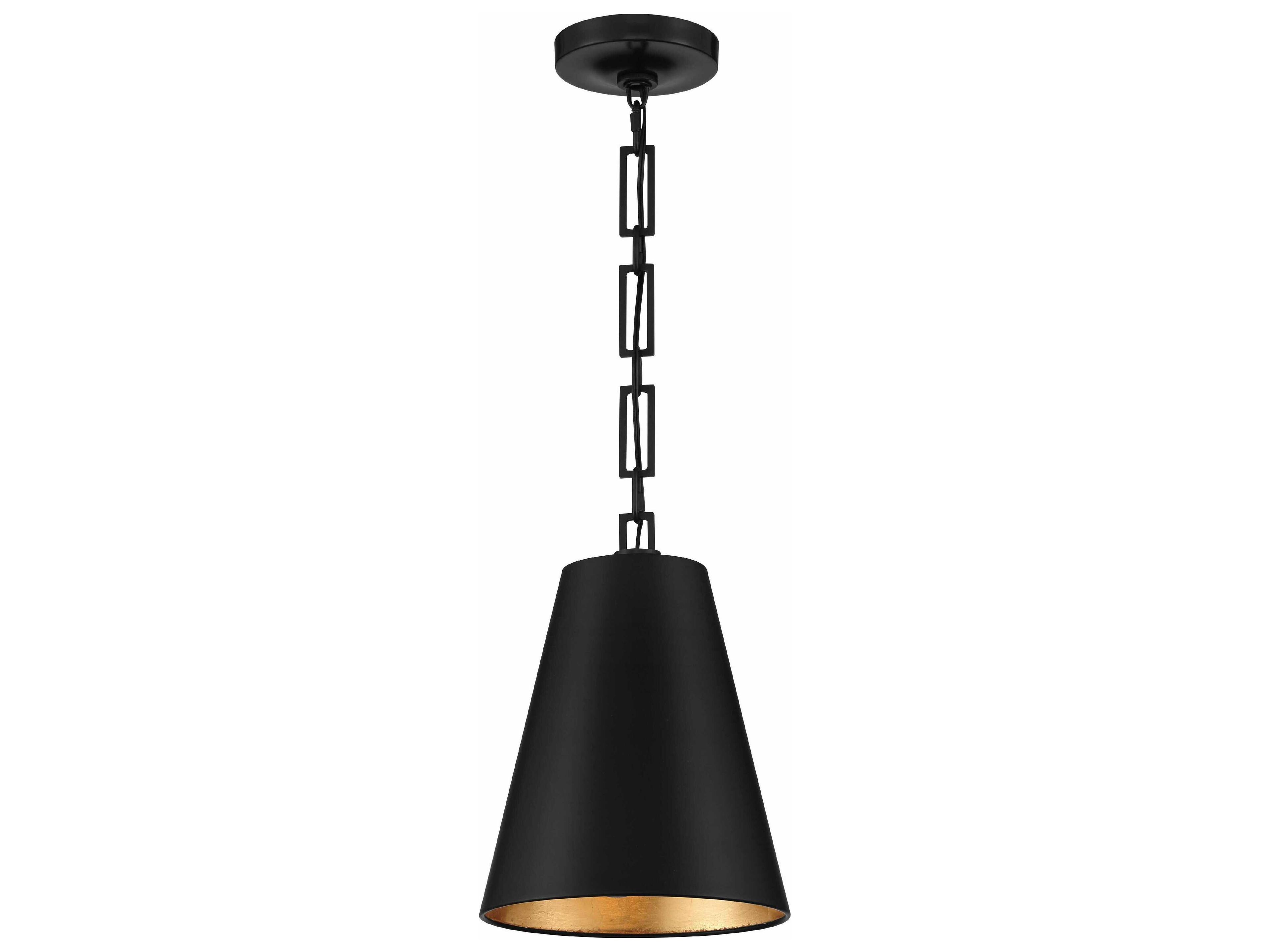 Crystorama Alston 2-Light Matte Black Antique Gold Mini Pendant