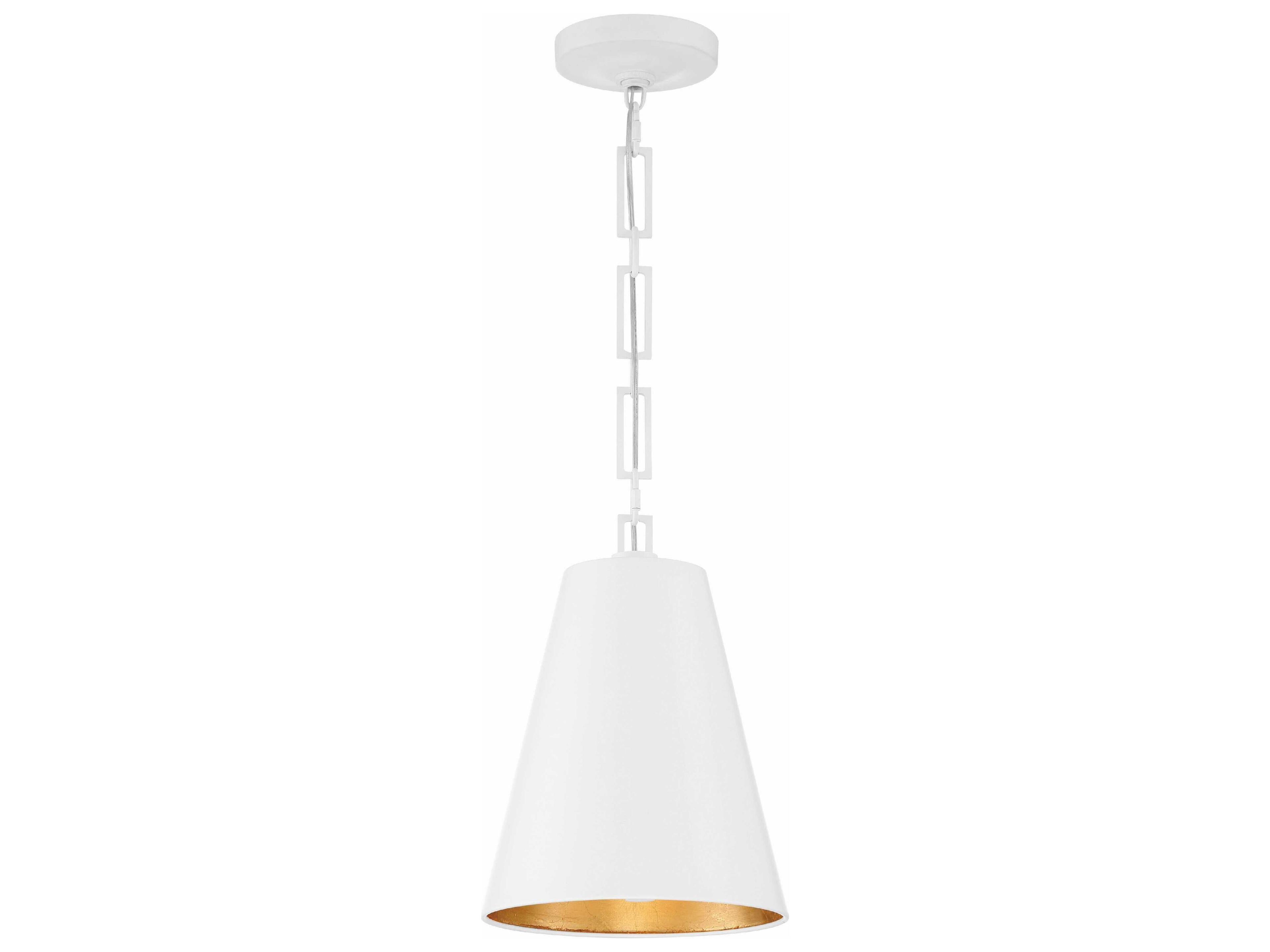 Crystorama Alston 2-Light Matte White Antique Gold Mini Pendant