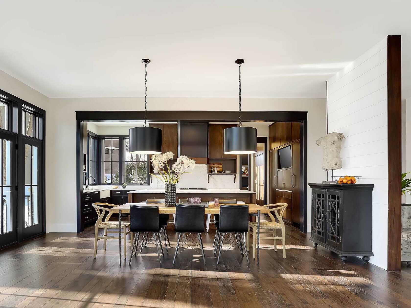 Crystorama Alston 6-Light Black Drum Pendant