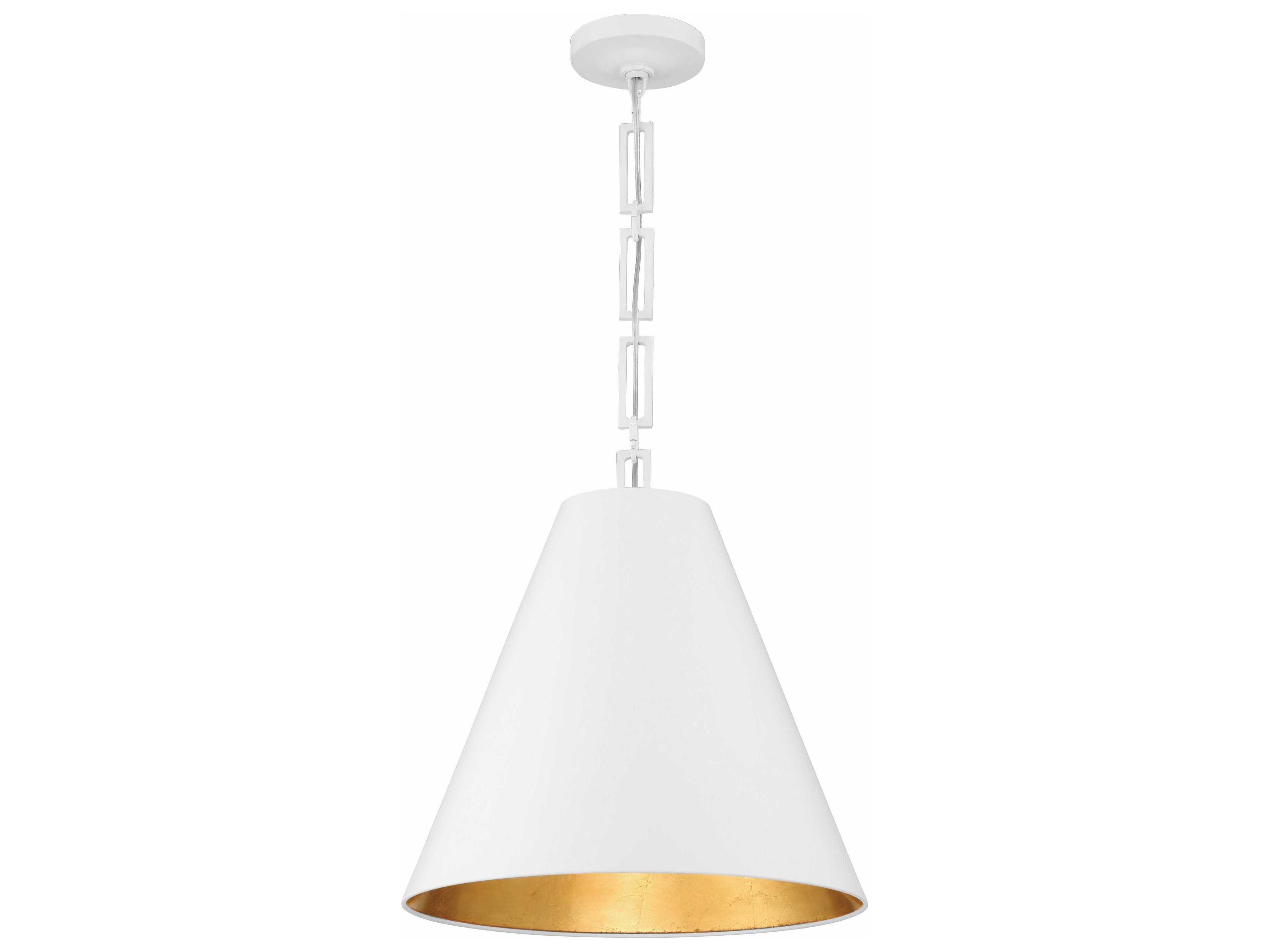 Crystorama Alston 3-Light Matte White Antique Gold Pendant
