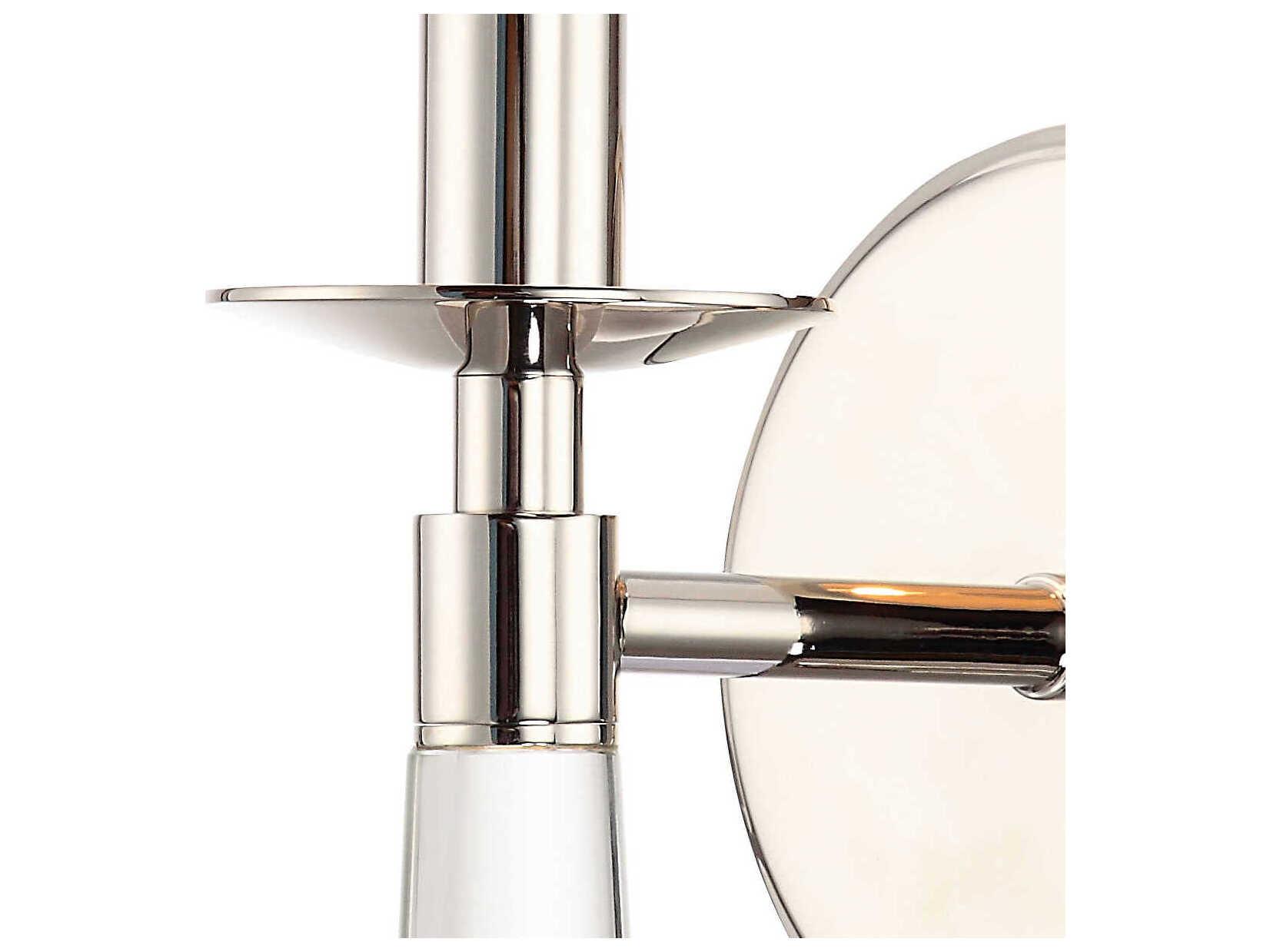 Crystorama Baxter 1-Light Polished Nickel Steel Wall Sconce